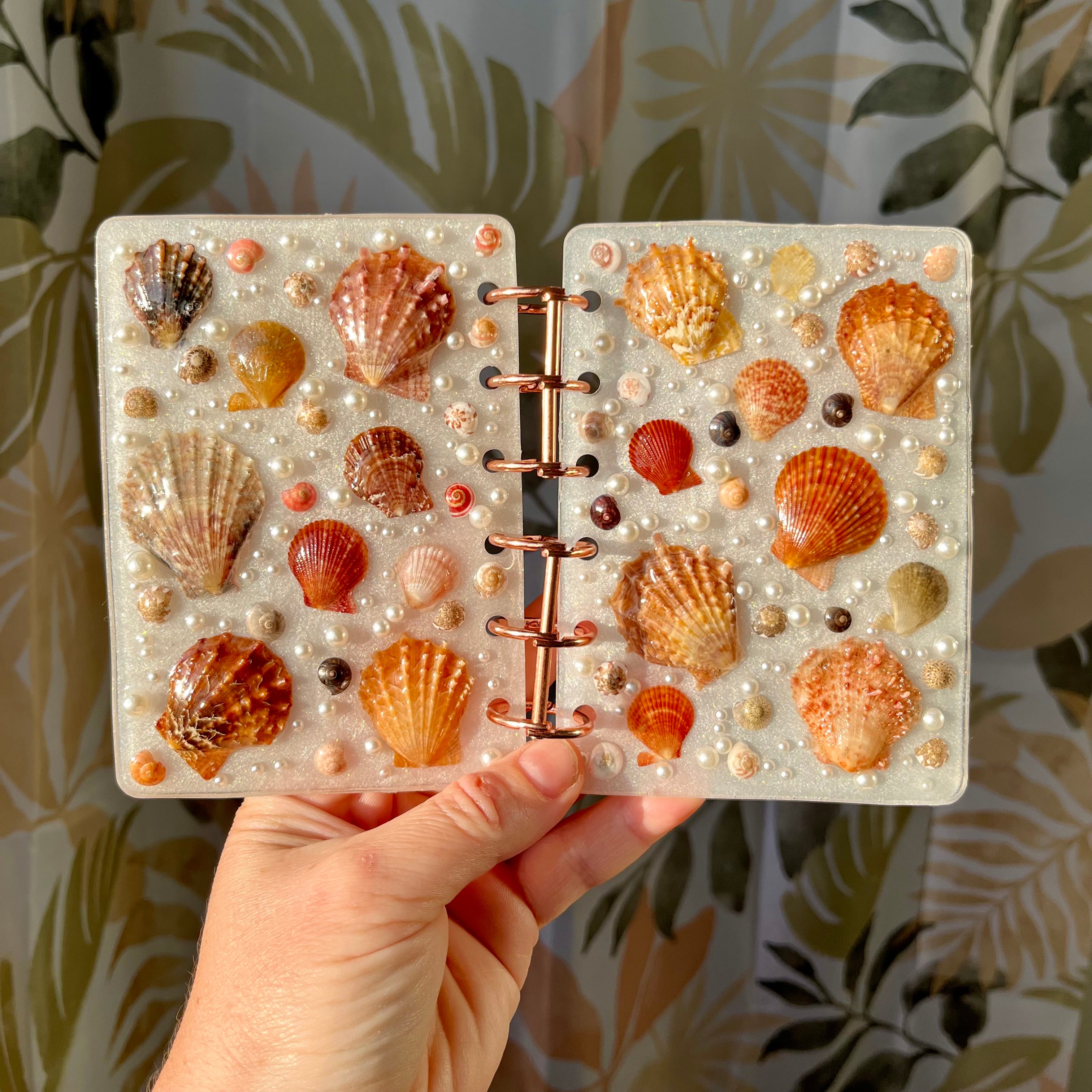 Handcrafted Mermaid Book Covers With Shells & Pearls