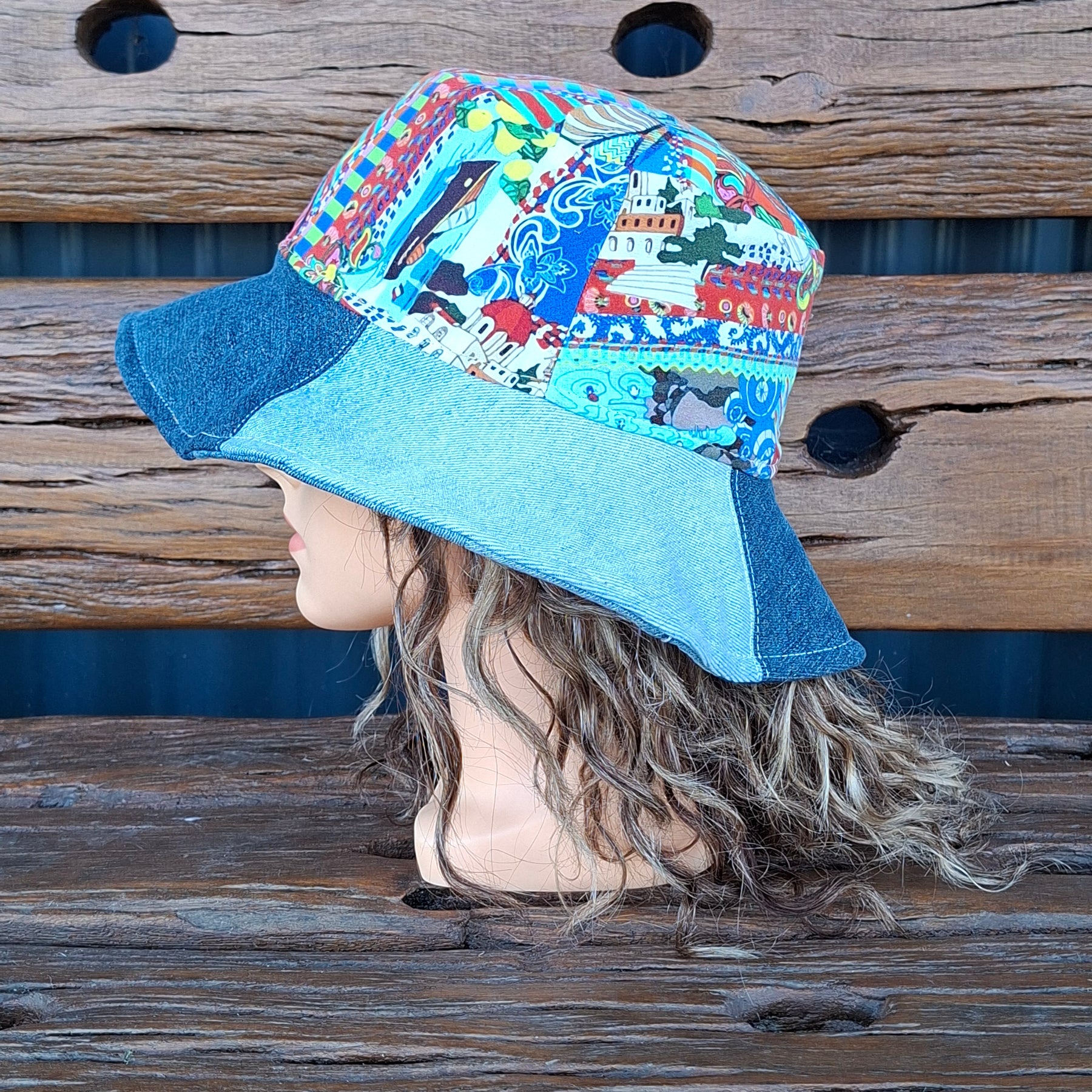 Unique, 'Lee Cooper', Gender Neutral, Recycled, Reversible Denim Bucket Hat