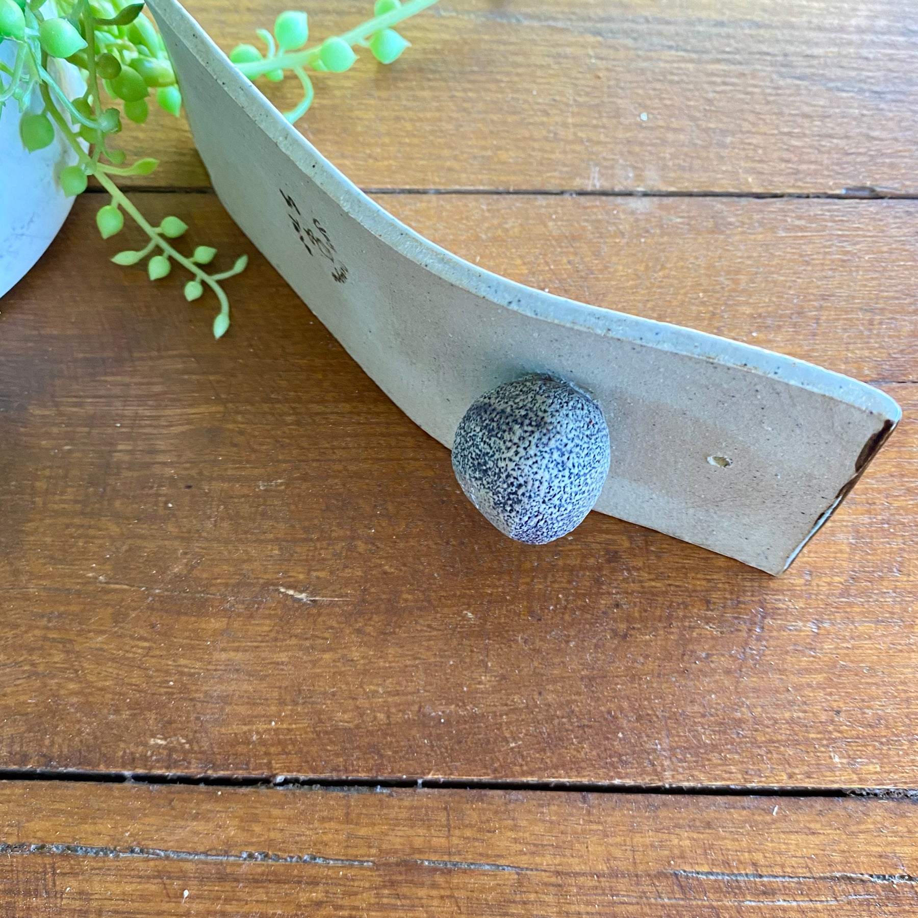 Ceramic Incense Holder – Textured Ribbon Form | Handmade Pottery
