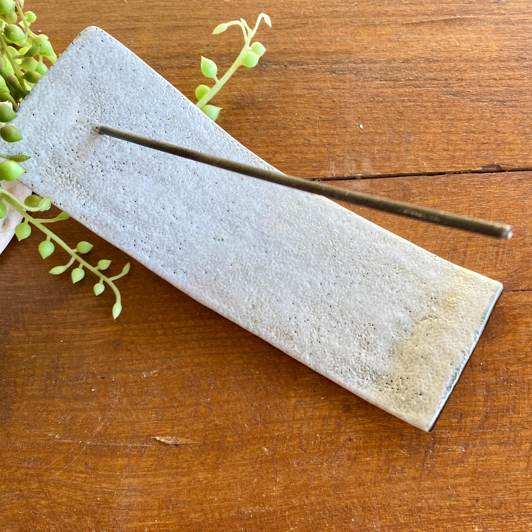 Ceramic Incense Holder – Textured Ribbon Form | Handmade Pottery