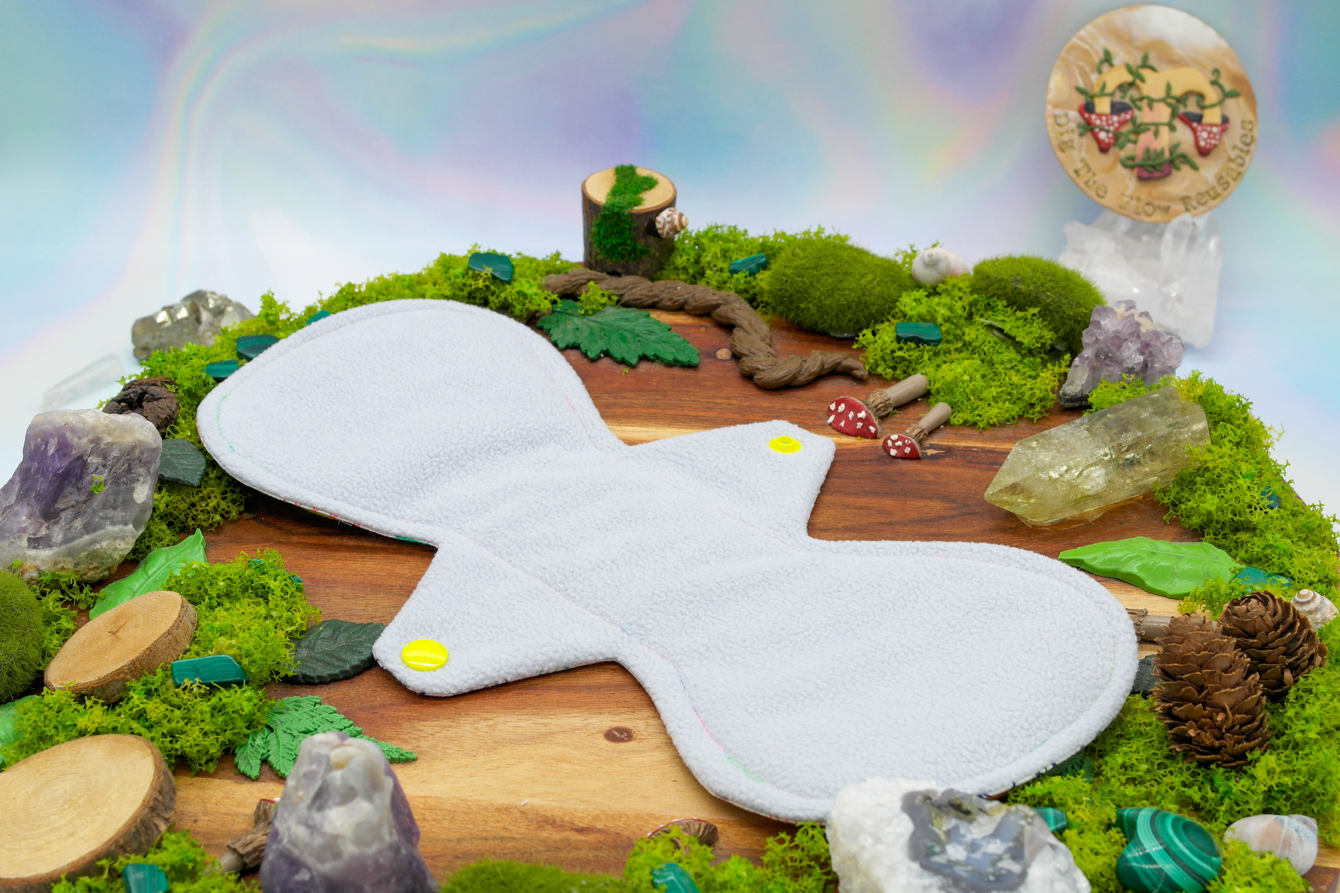 Reusable washable 12" Heavy Cloth Pad (Flexuous) - chakras