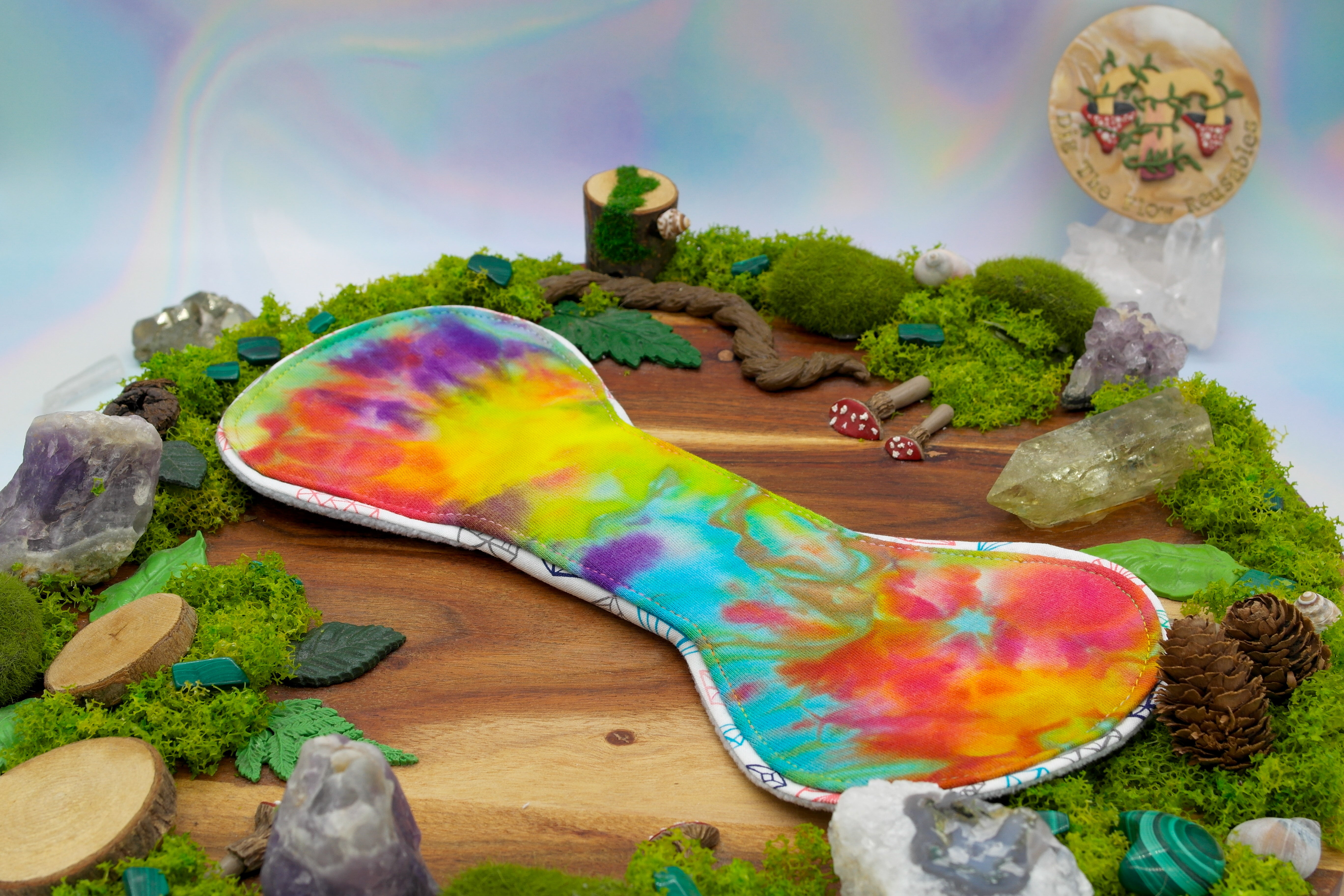 Reusable washable 12" Heavy Cloth Pad (Flexuous) - chakras