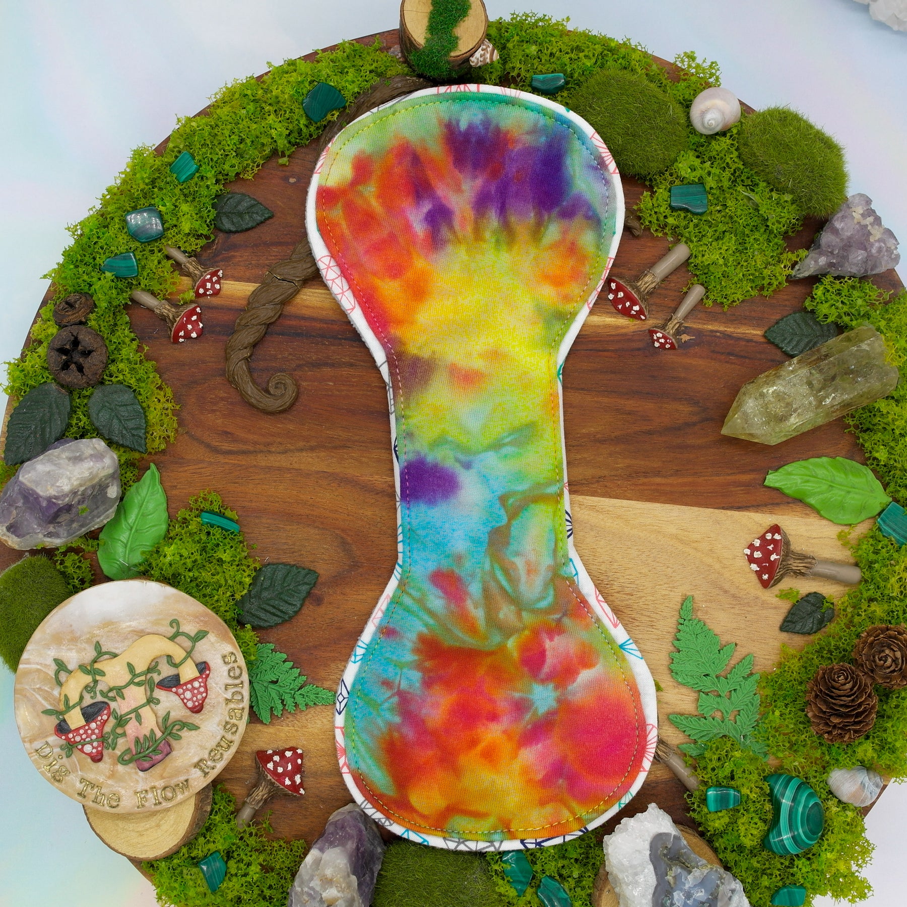 Reusable washable 12" Heavy Cloth Pad (Flexuous) - chakras