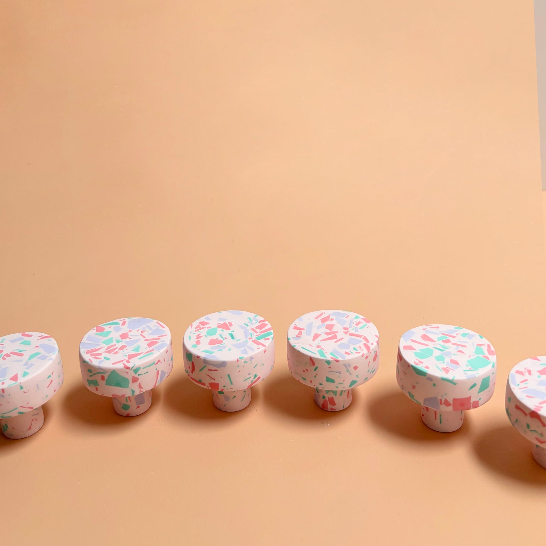 'Confetti' terrazzo knobs