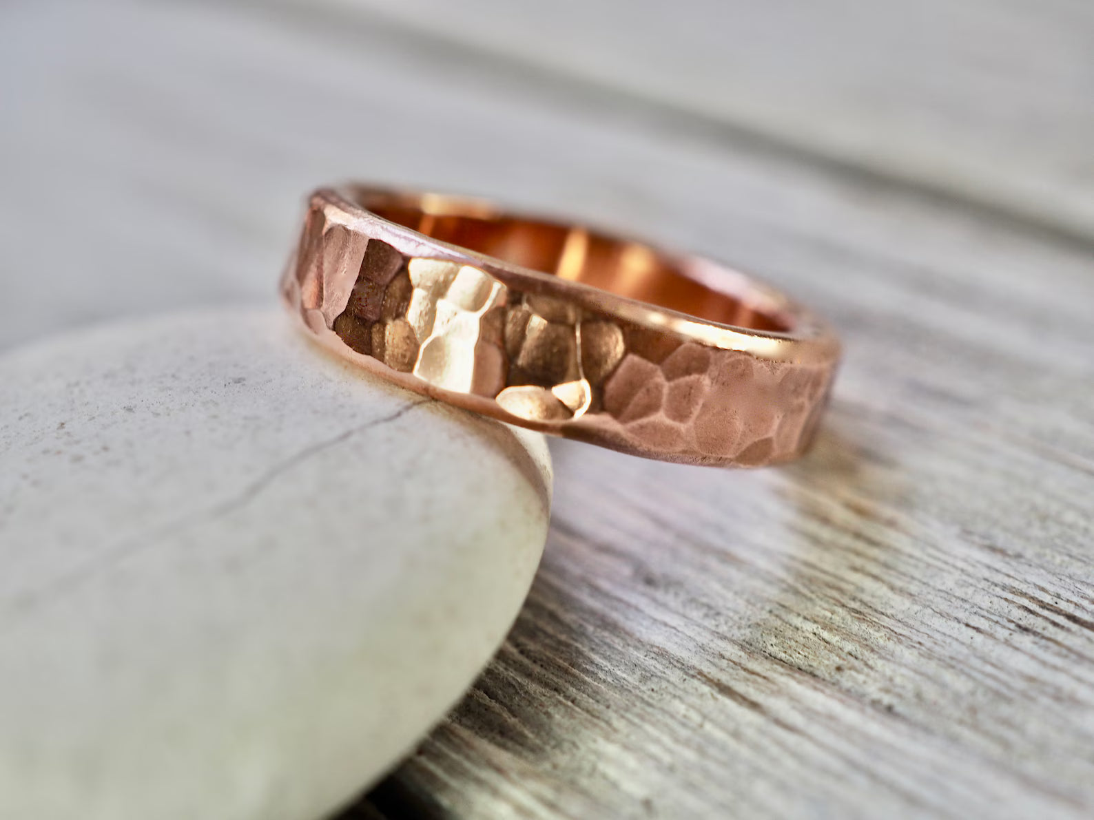 Hammered copper ring | Heavy copper ring | Heavy hammered copper ring | Handmade copper jewellery