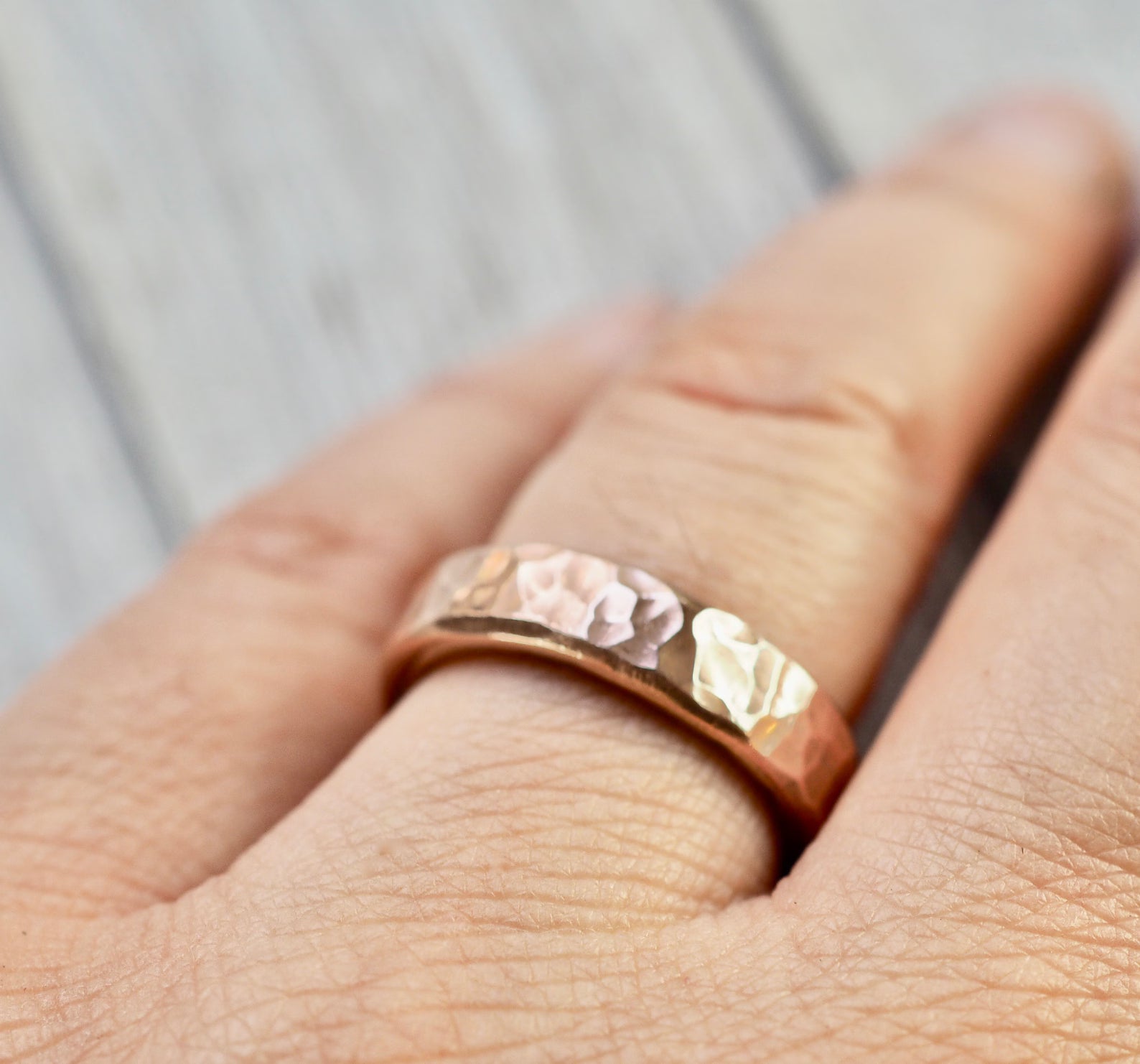 Hammered copper ring | Heavy copper ring | Heavy hammered copper ring | Handmade copper jewellery