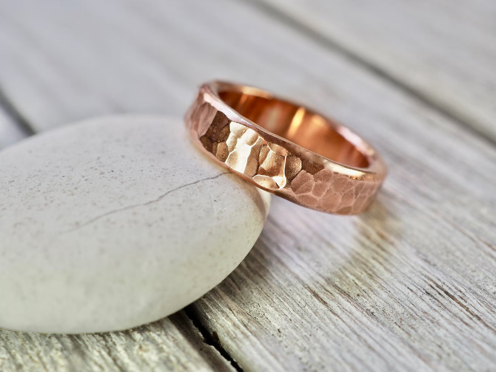Hammered copper ring | Heavy copper ring | Heavy hammered copper ring | Handmade copper jewellery