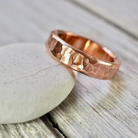 Hammered copper ring | Heavy copper ring | Heavy hammered copper ring | Handmade copper jewellery