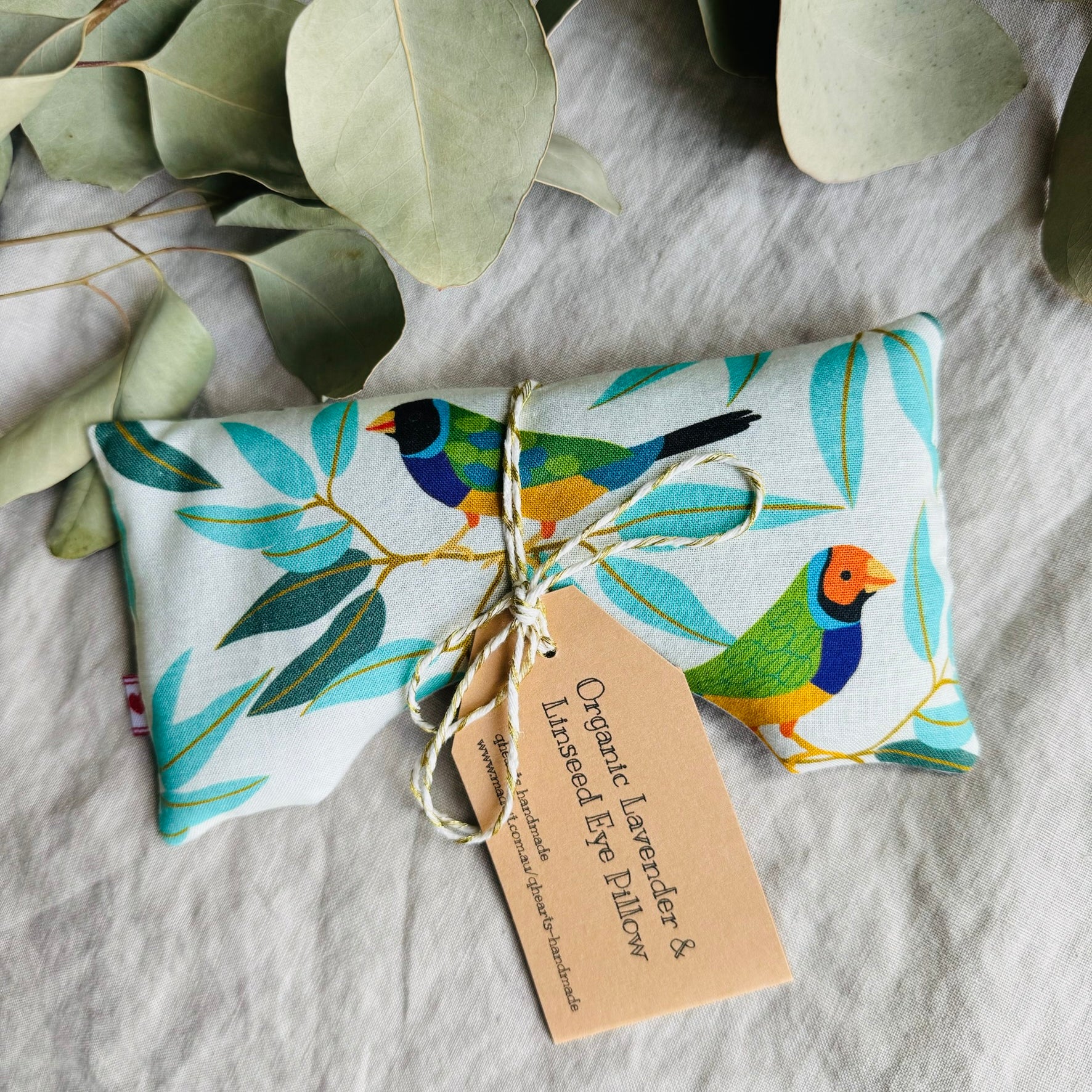 New Range - Organic Linseed OR Rice Eye Pillows with Option to add Organic Tasmanian Lavender