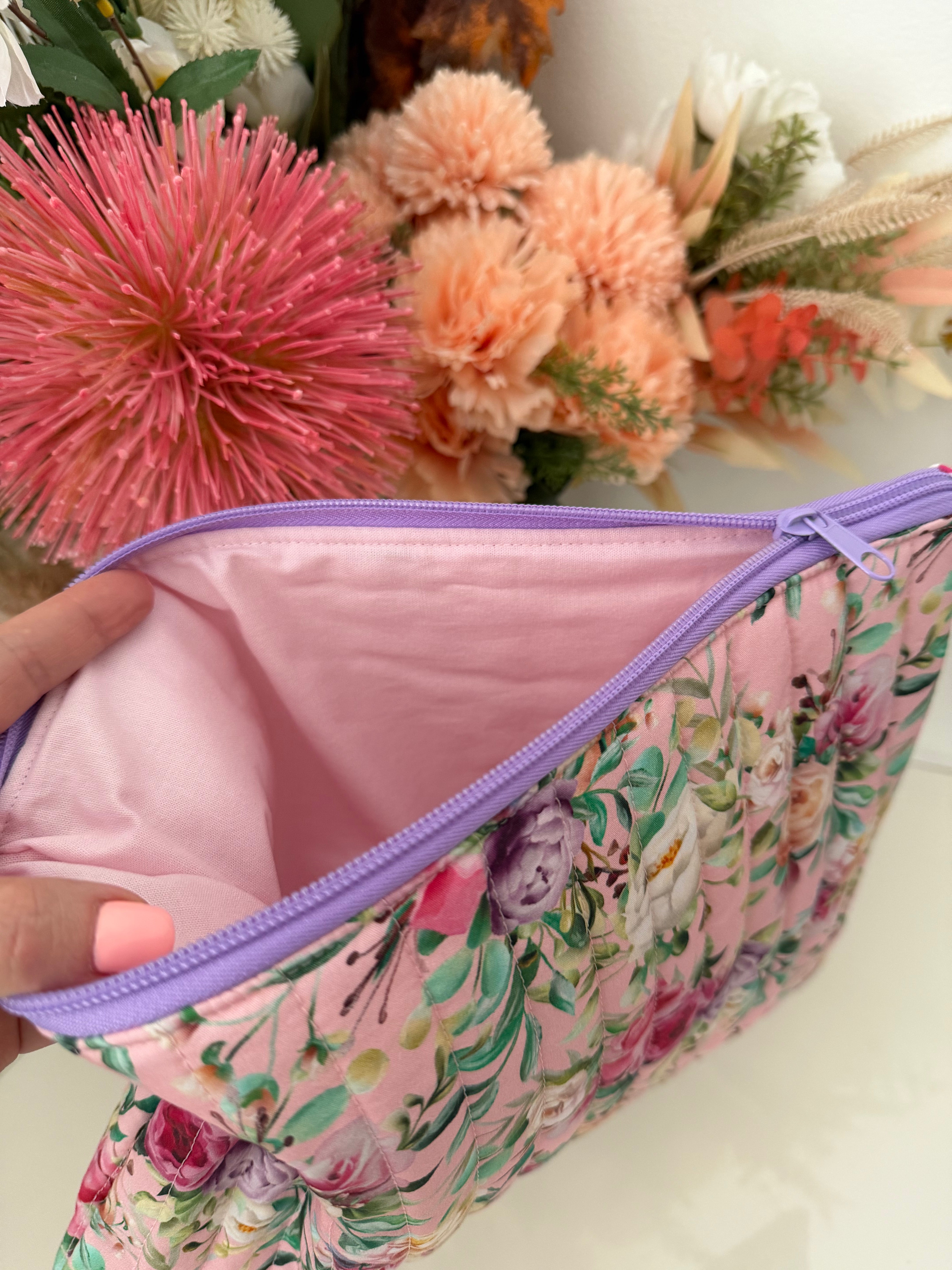 Quilted IPad Zipper Pouch - Various Designs