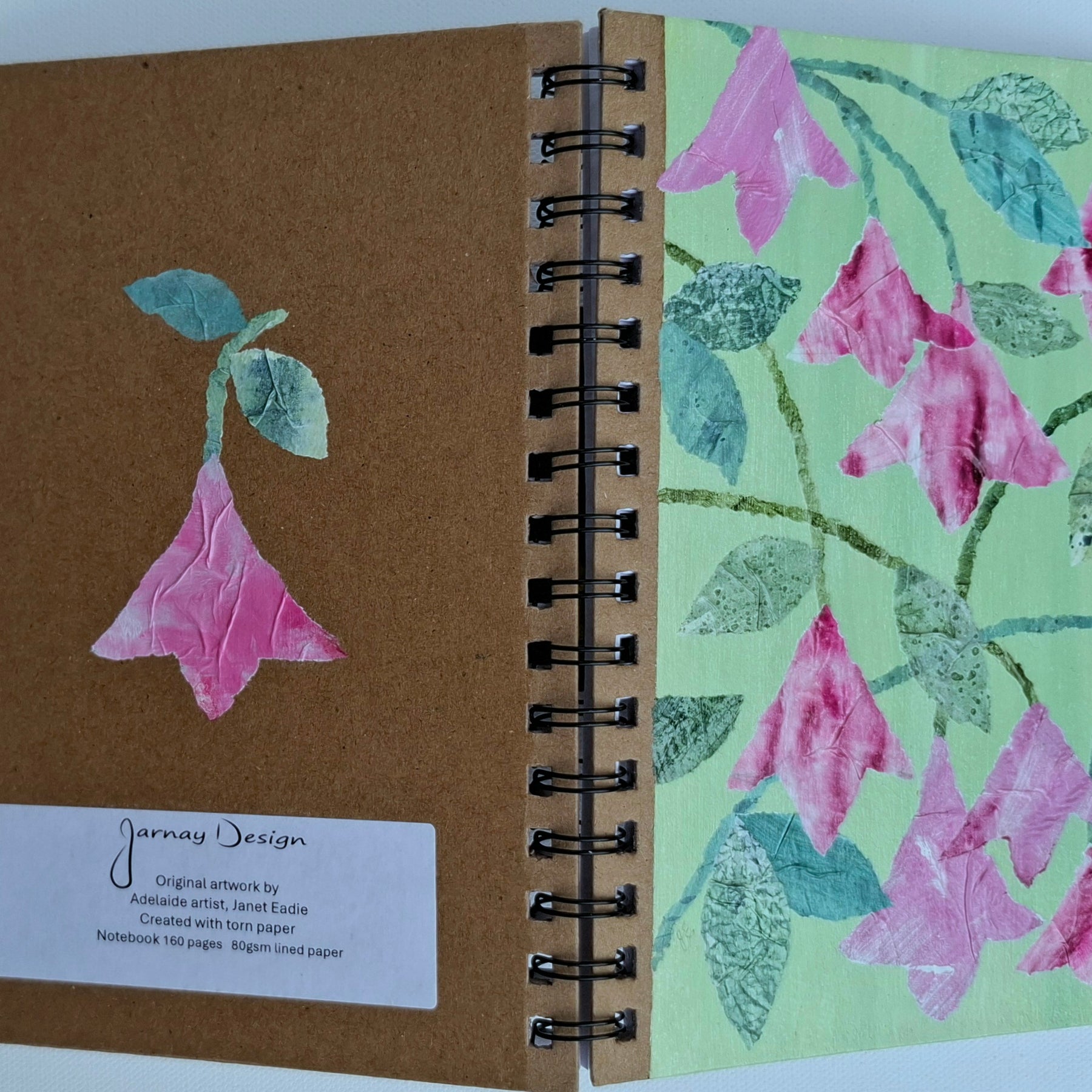 Hand Decorated A5 Notebook - Design 6