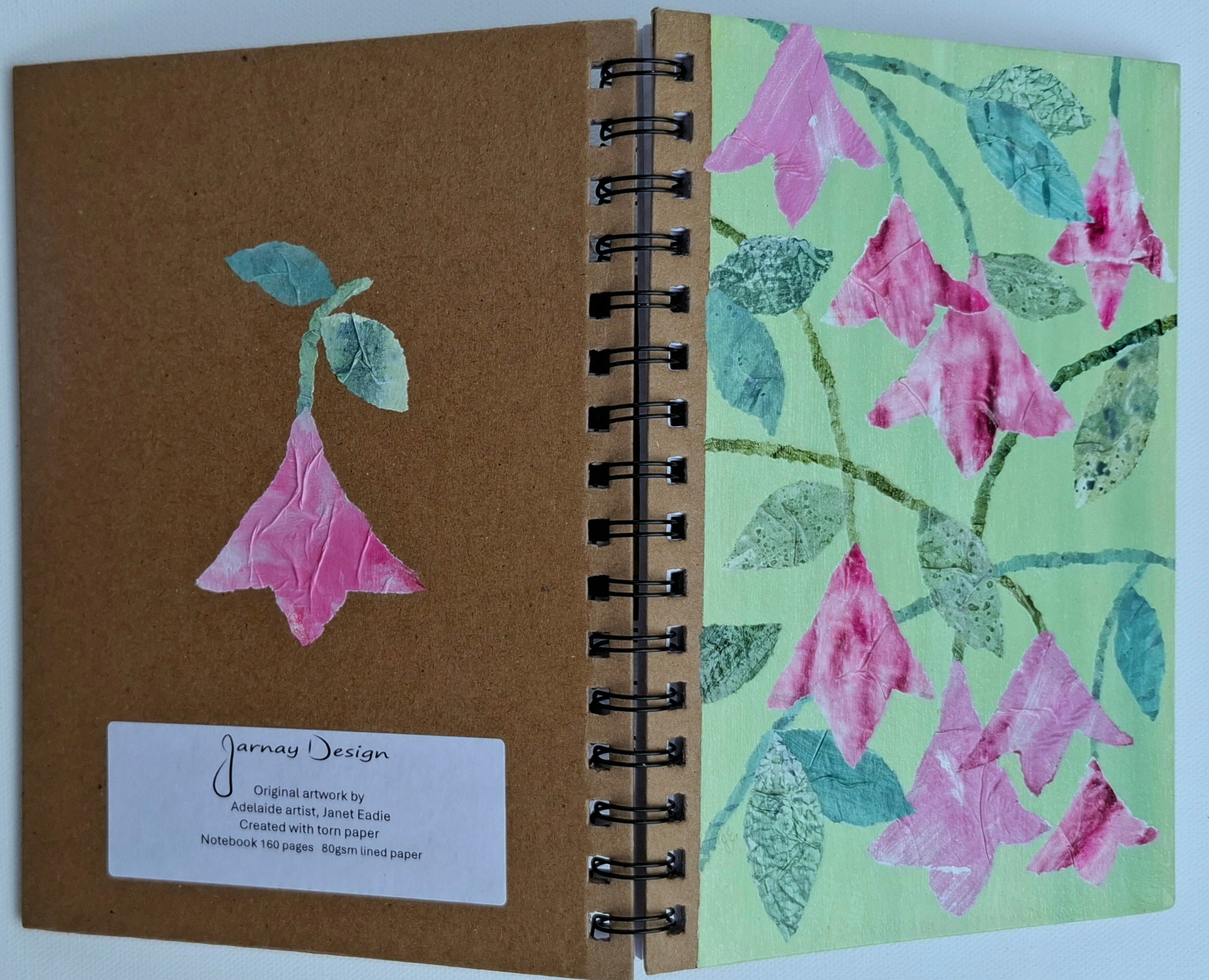 Hand Decorated A5 Notebook - Design 6
