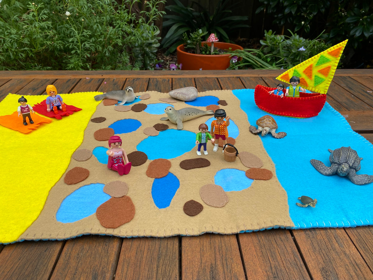 Play Felt Mat Large - A day at the beach #1