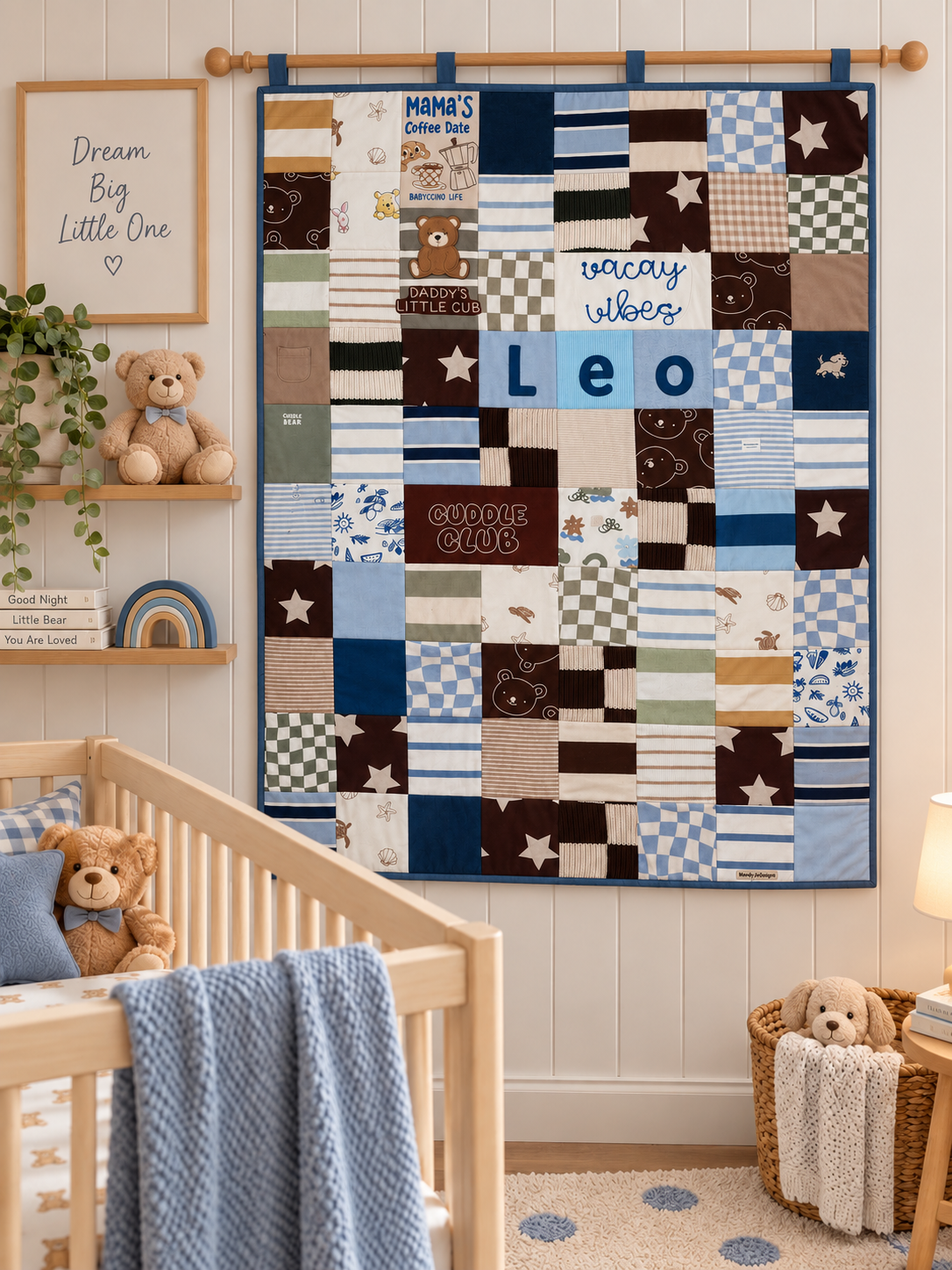 Custom Baby Clothes Memory Quilt – Personalised Keepsake Blanket
