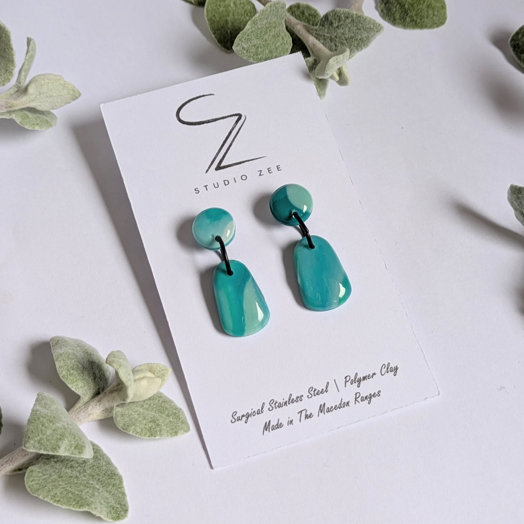 Pillar Stud Dangle Earrings