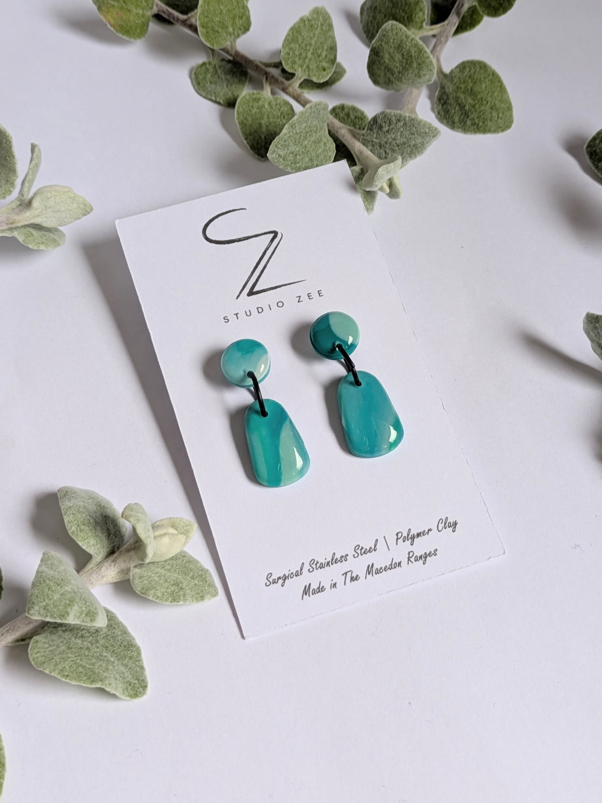 Pillar Stud Dangle Earrings