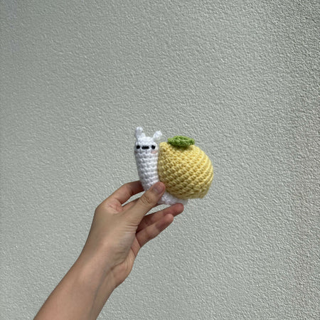 Crochet fruit snails