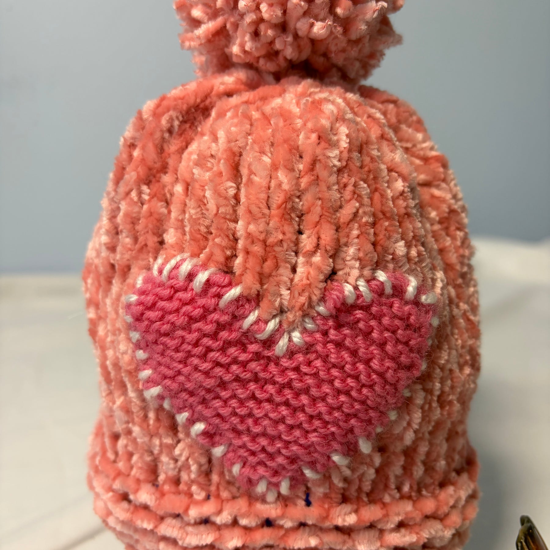 Pink Velvet Baby Beanie Size 0-3 months