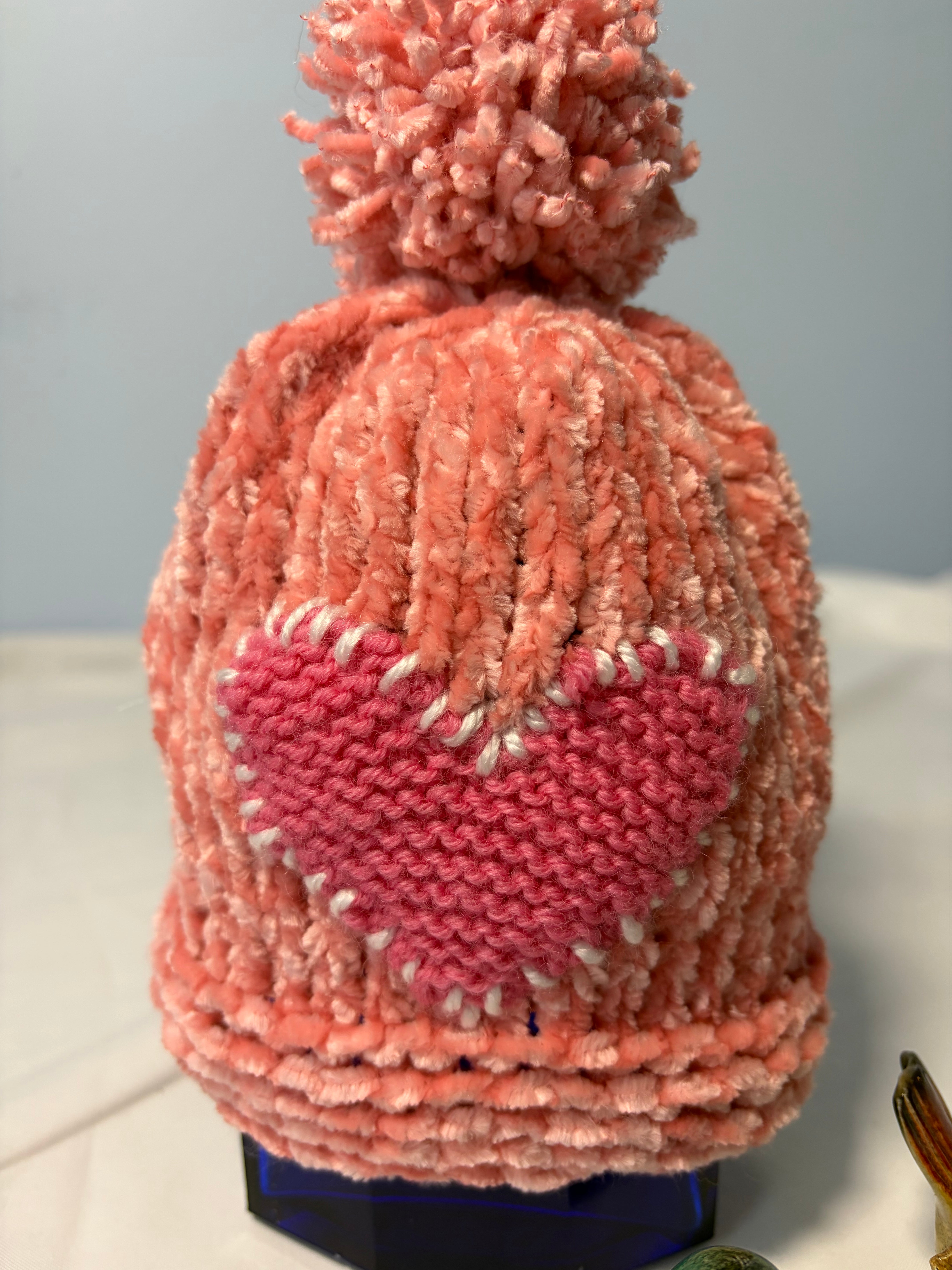 Pink Velvet Baby Beanie Size 0-3 months