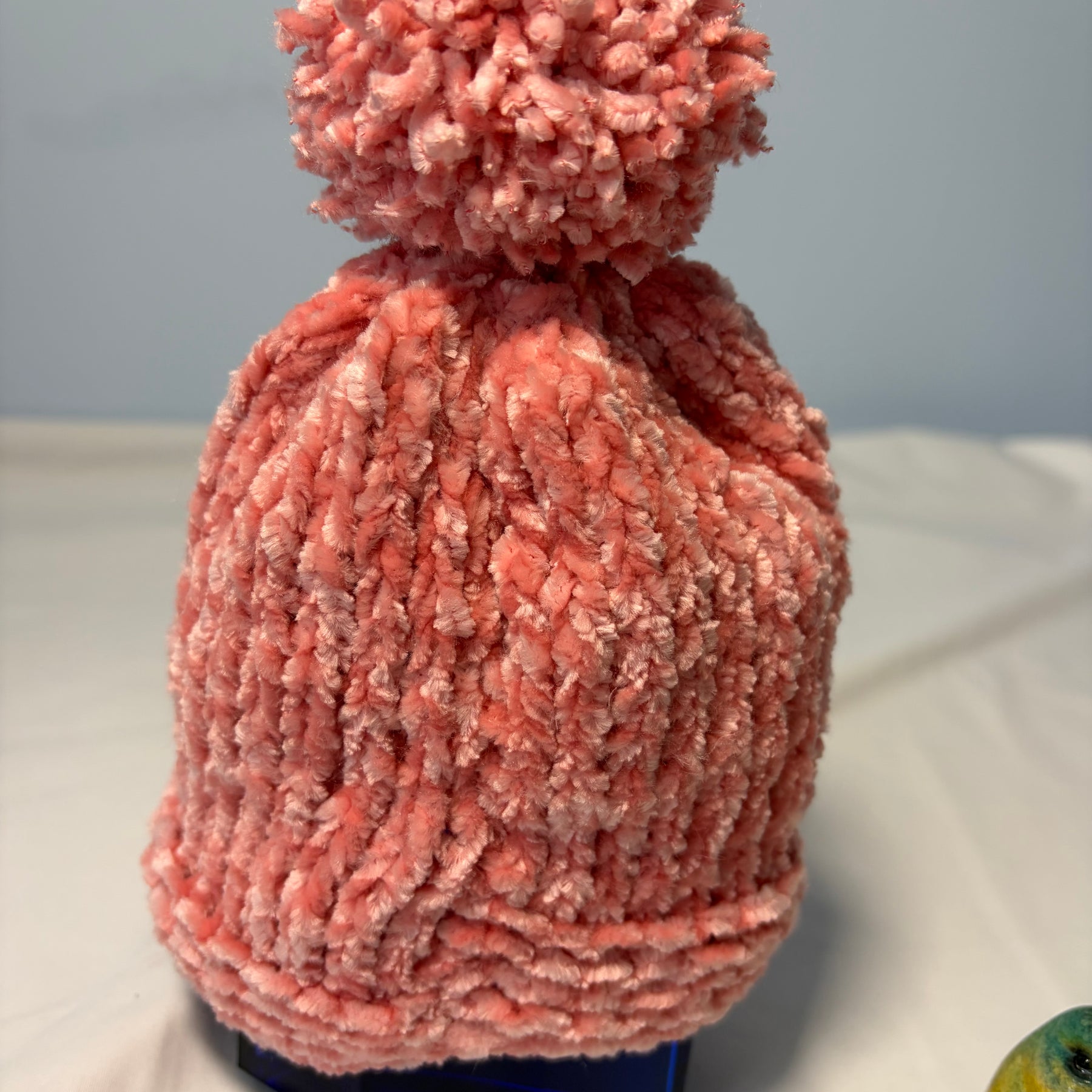 Pink Velvet Baby Beanie Size 0-3 months