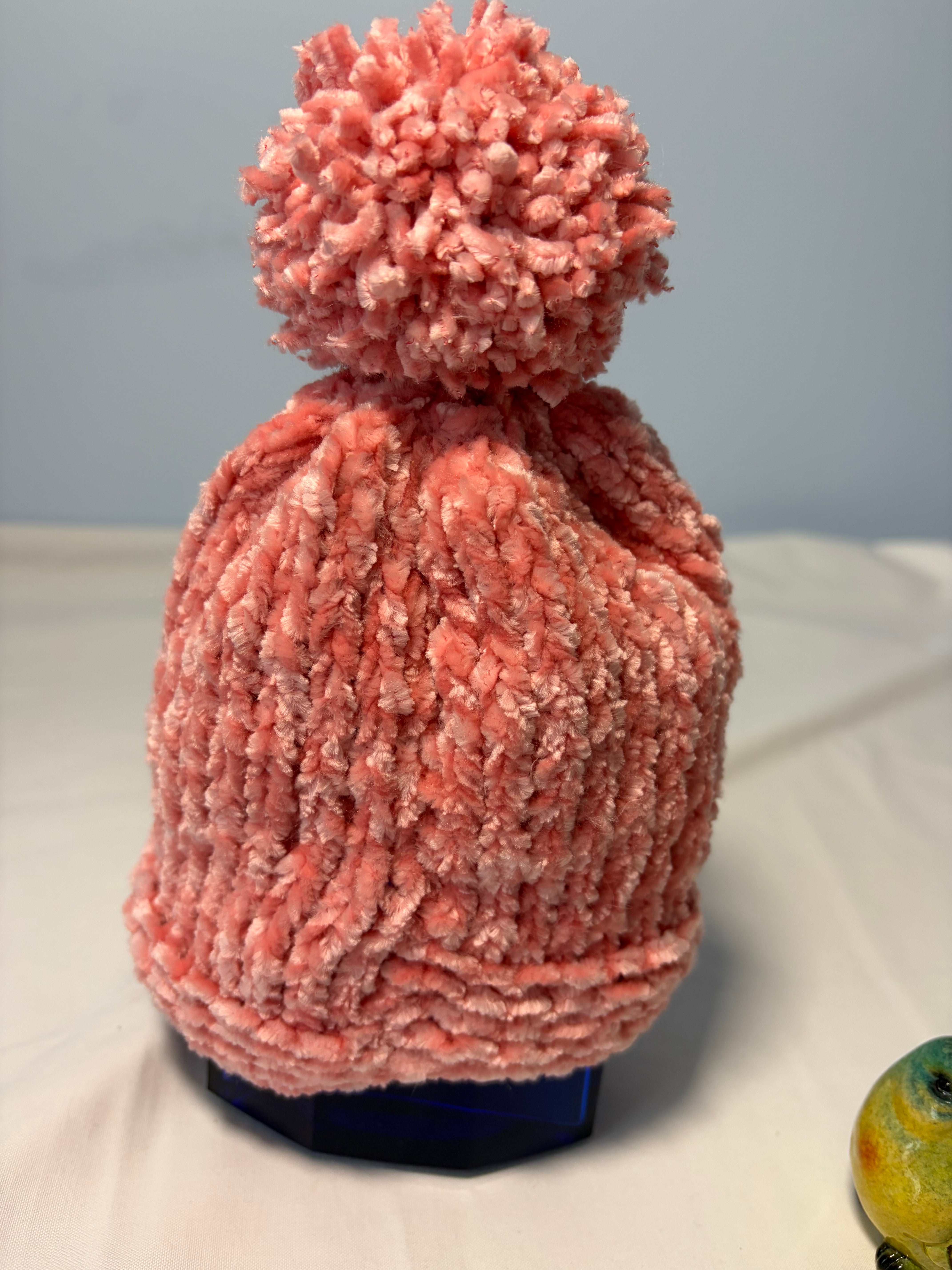 Pink Velvet Baby Beanie Size 0-3 months