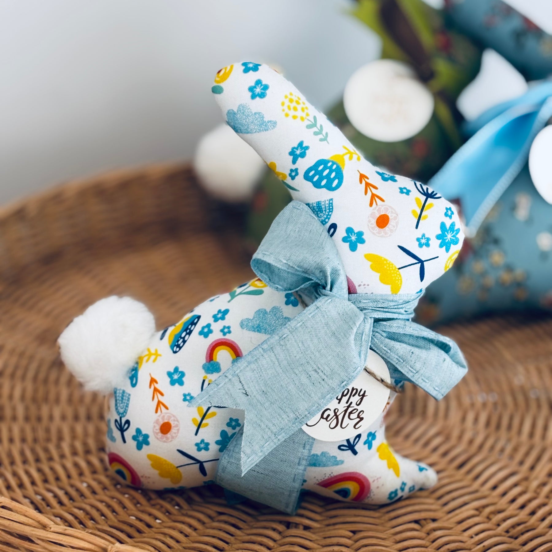 Limited Edition Handmade Fabric Bunny - Decorative Keepsake