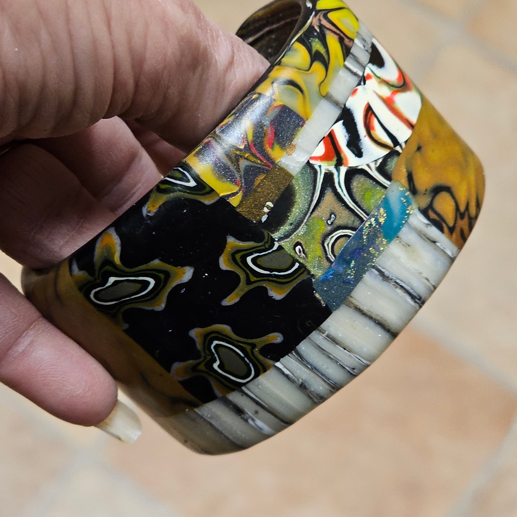 Polymer Clay Cuff for the Art Lover - Storylines