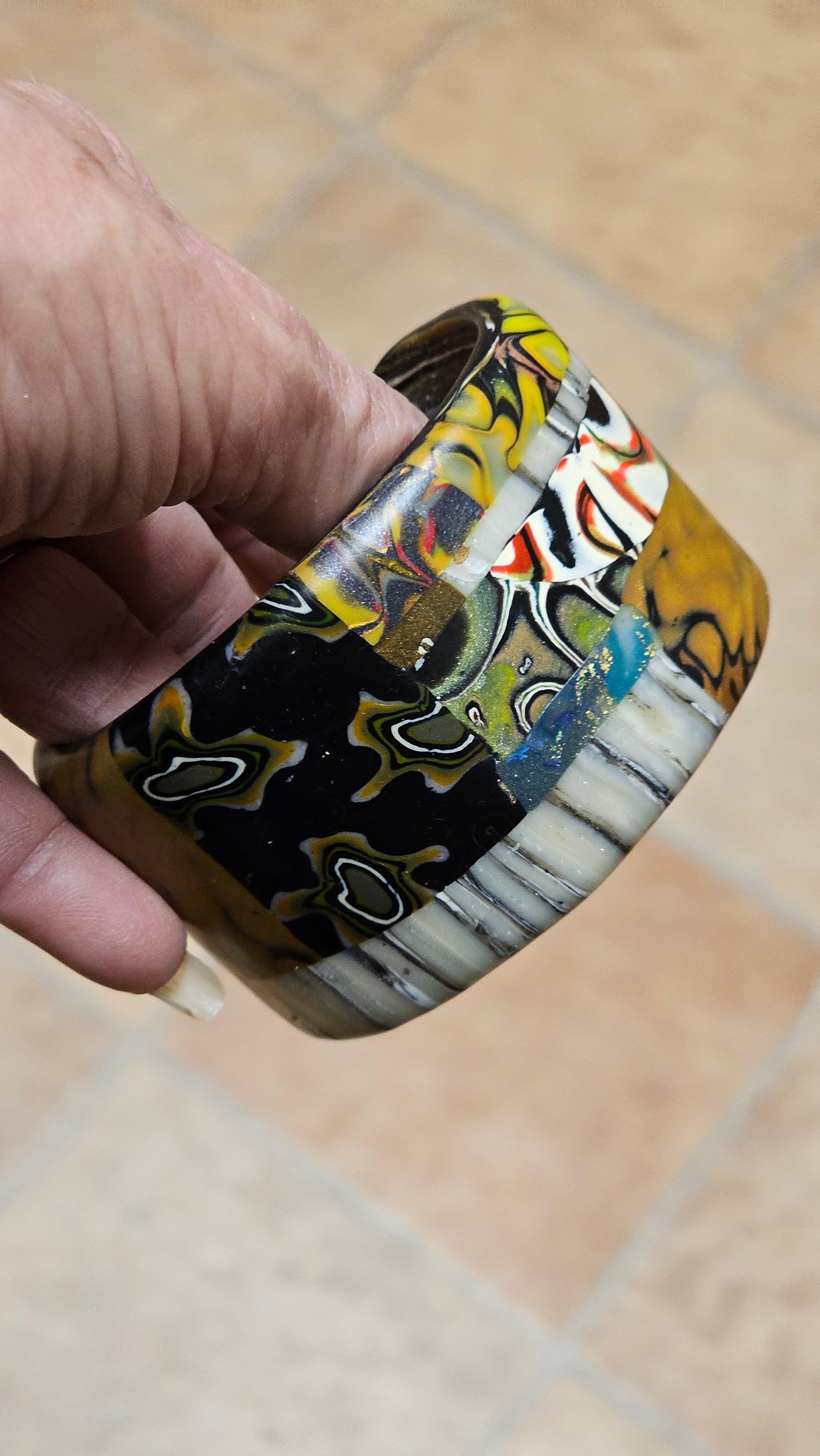 Polymer Clay Cuff for the Art Lover - Storylines