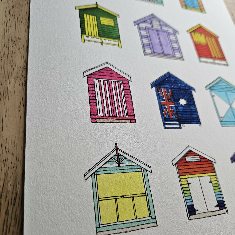 art print - melbourne series - brighton bathing boxes