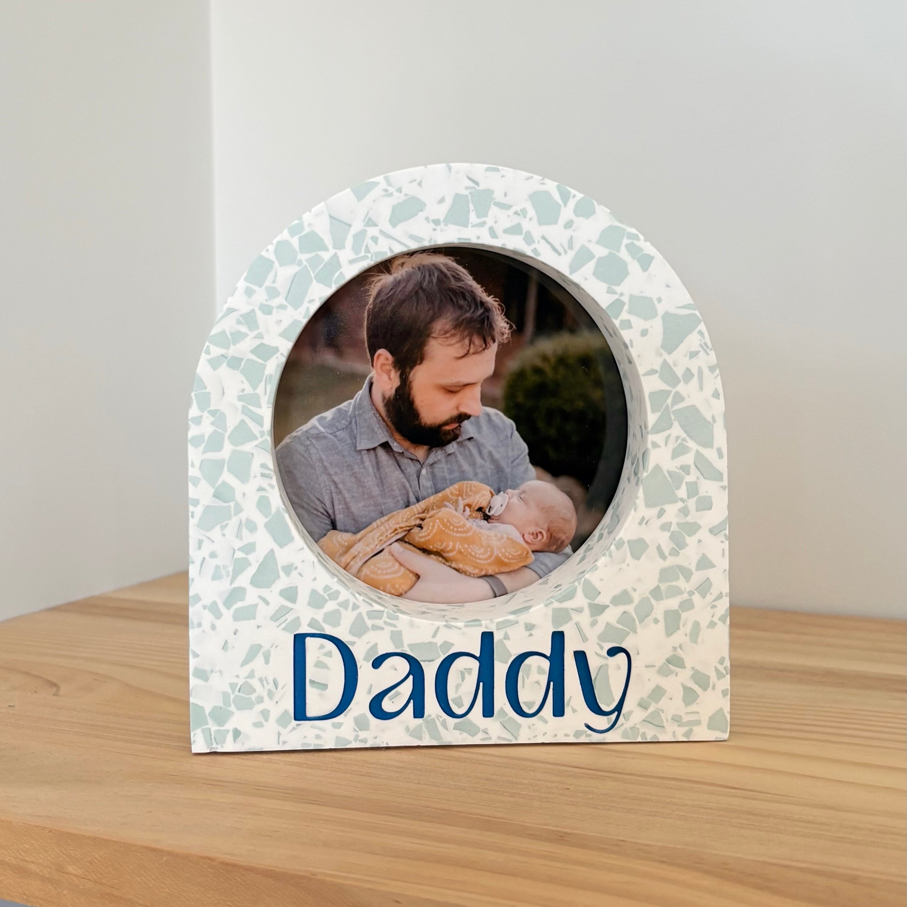 Gift for Him - arch terrazzo photo frame - multiple colour options
