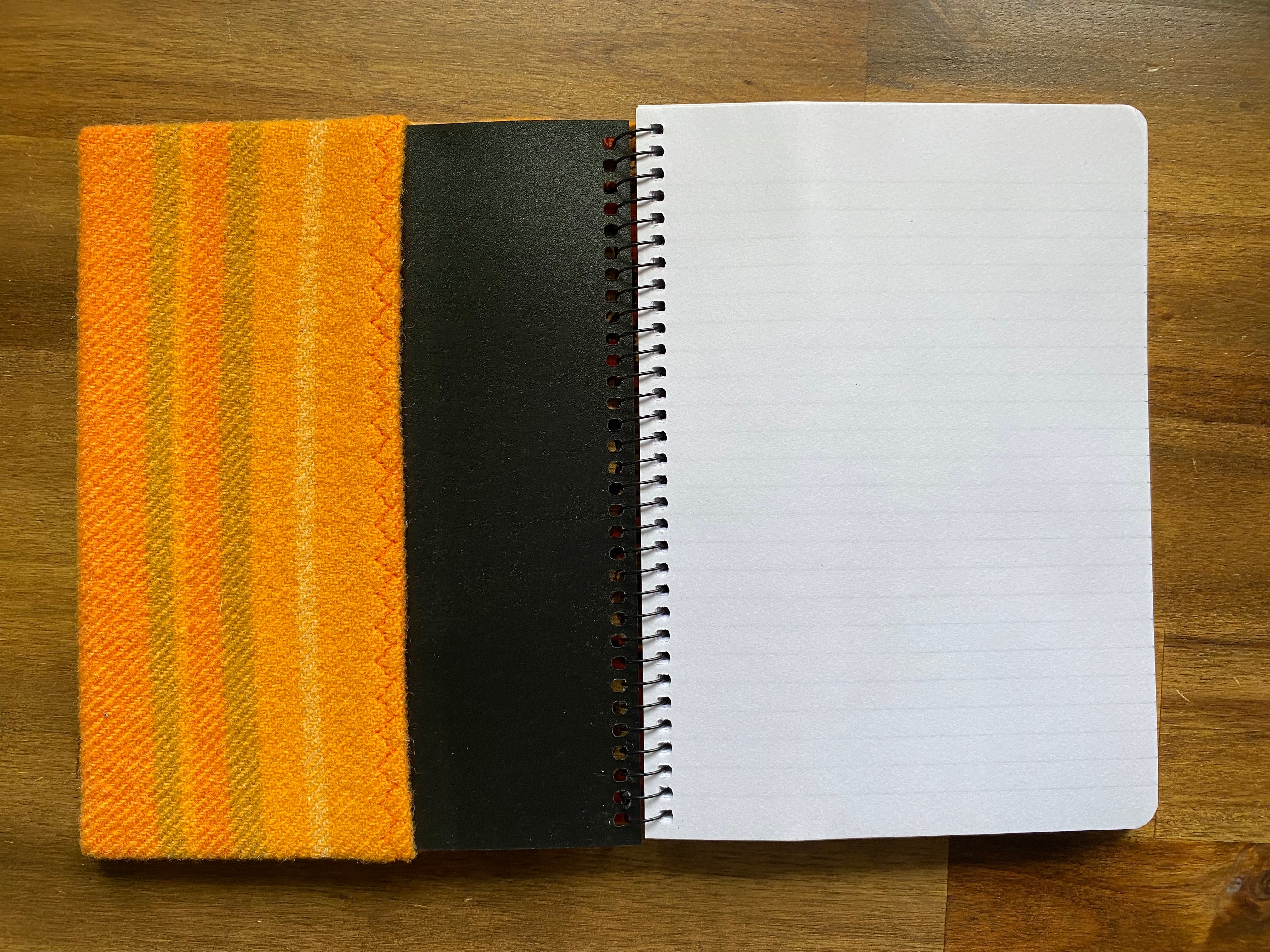 A5 Upcycled Notebook Vintage Caravan -  Orange