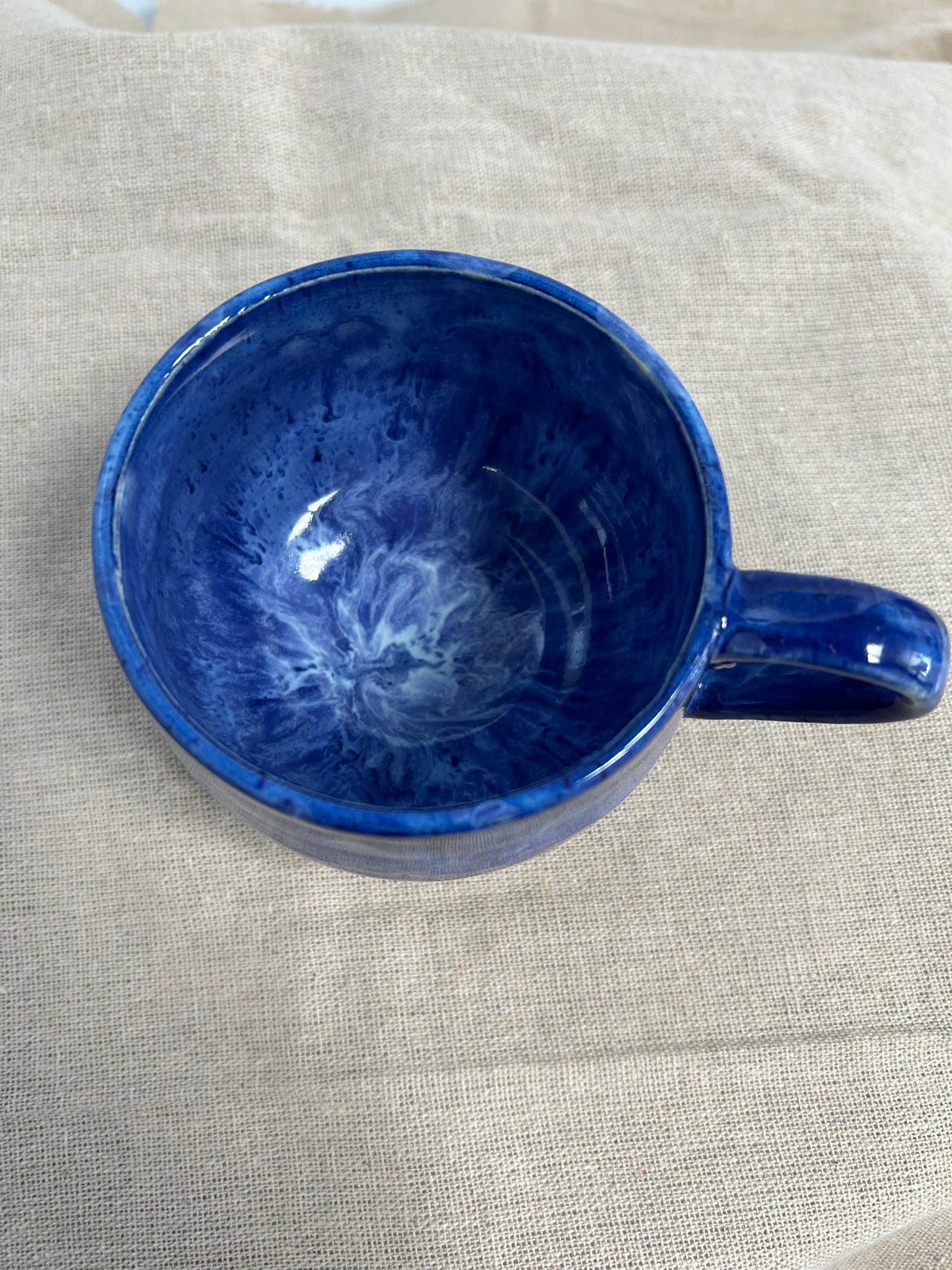 Crystal blue ceramic Mug