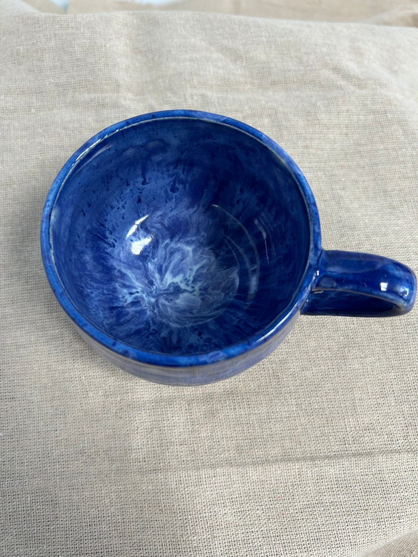 Crystal blue ceramic Mug