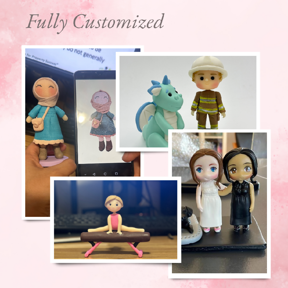 Family Clay Figurines - Customised to Your Photos