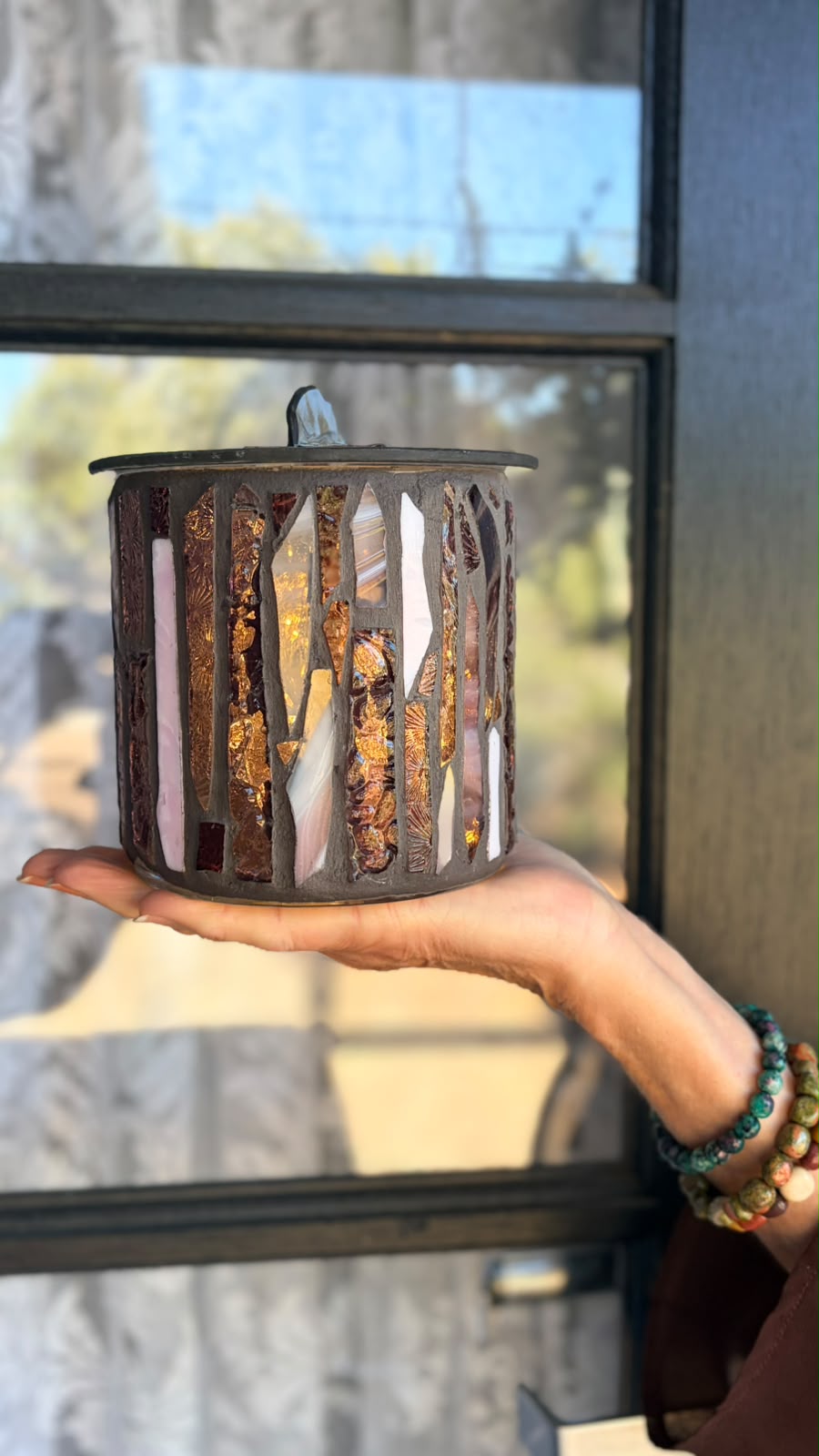 Mini Hand-Cut Glass Illumination Art #14