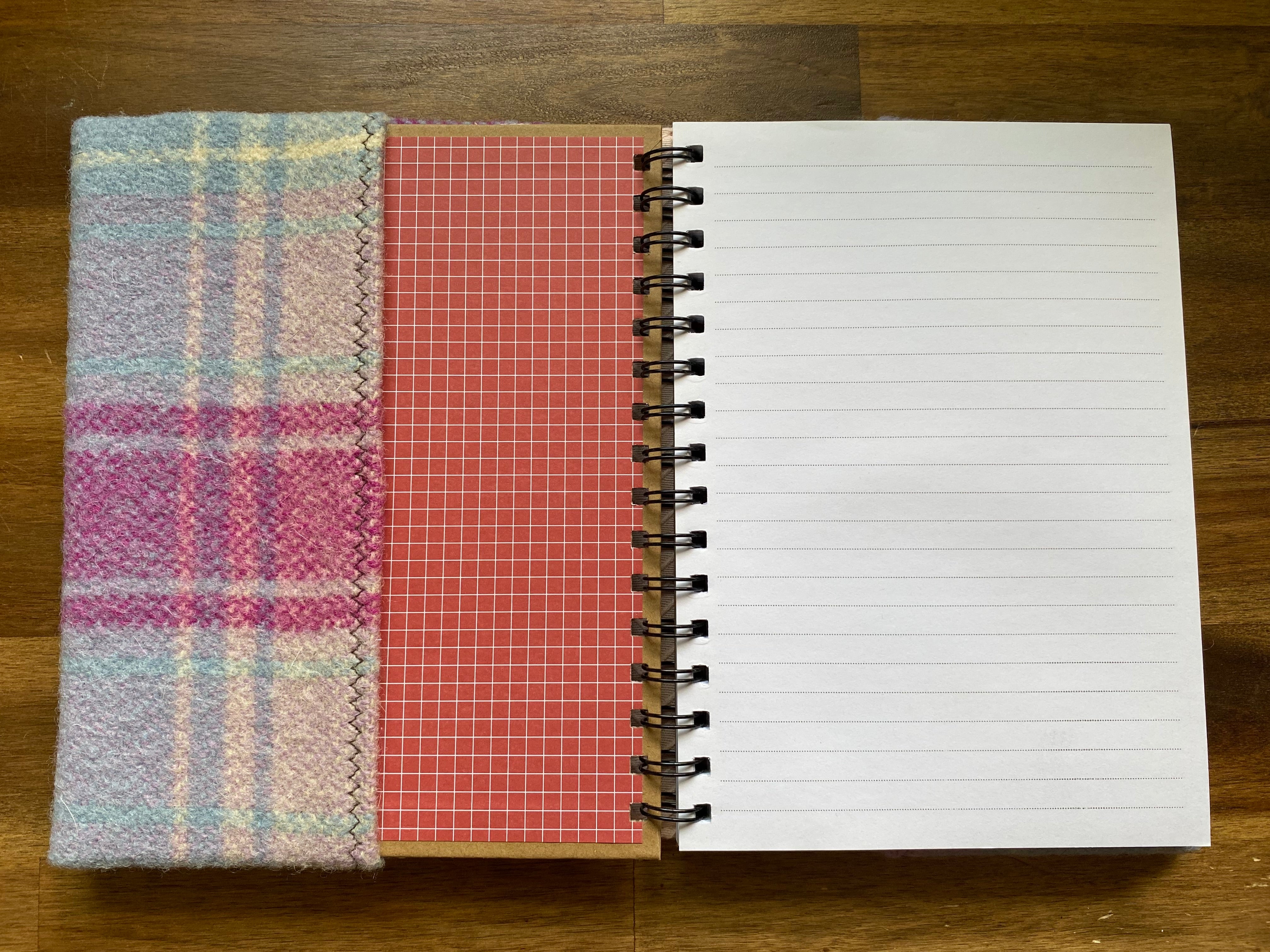 A5 Upcycled Notebook Highland Cow - Purple