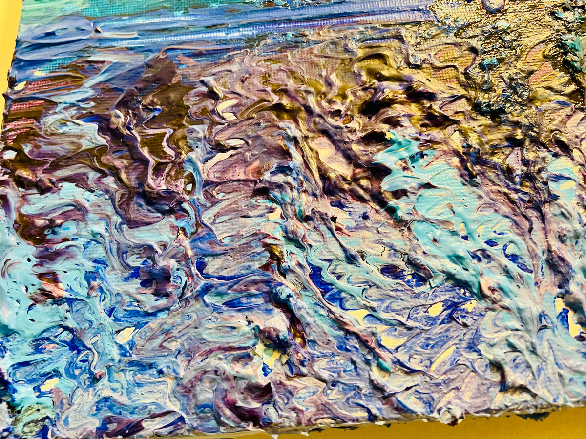 Uta: ORIGINAL CANVAS PAINTING 25.4x25.4x3.5cm by Margo Humphries