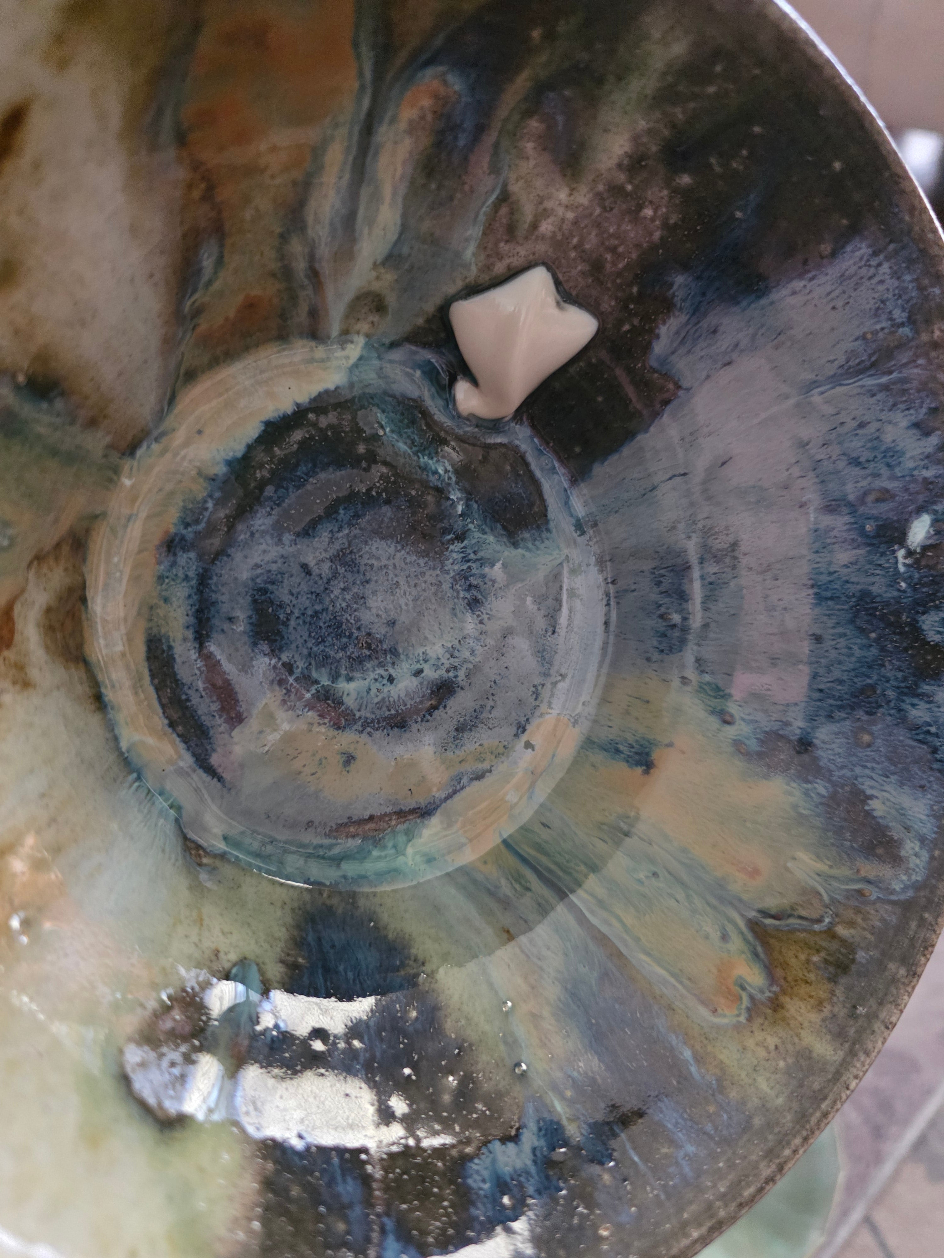 Handmade Rustic Ceramic Bowl – Stingray Deep Sea Bowl