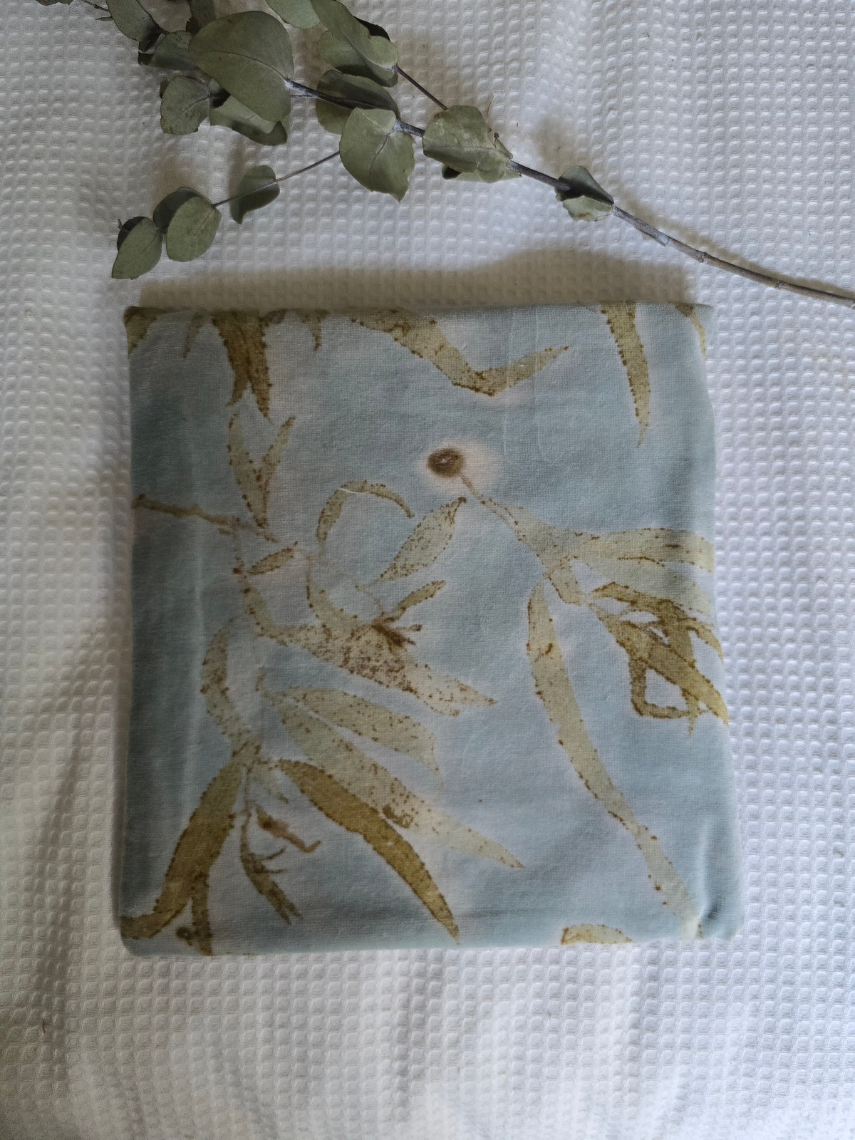 Eco-Printed Velvet Pouch