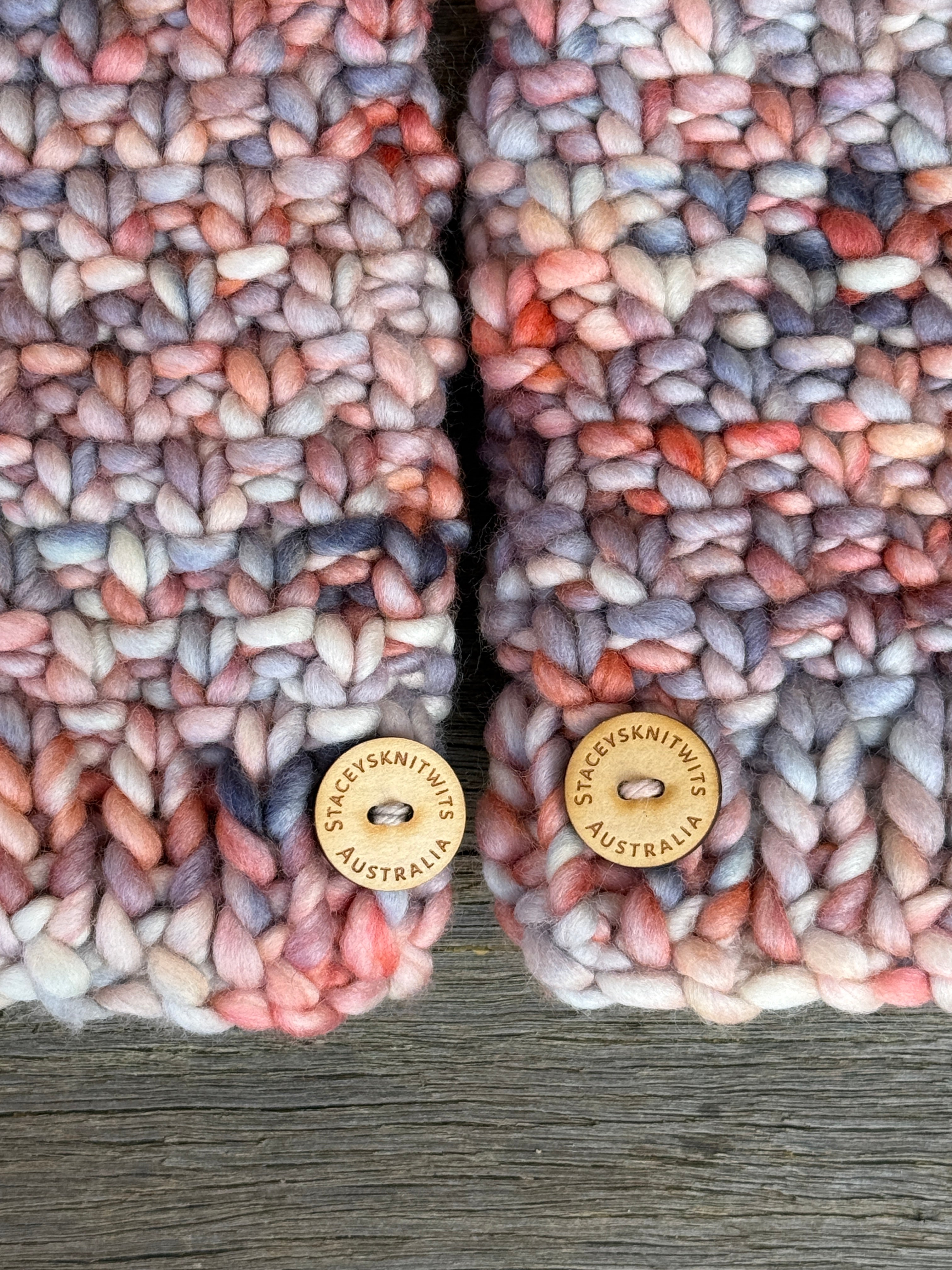 Hand Knitted Handwarmers, Merino Fingerless Gloves