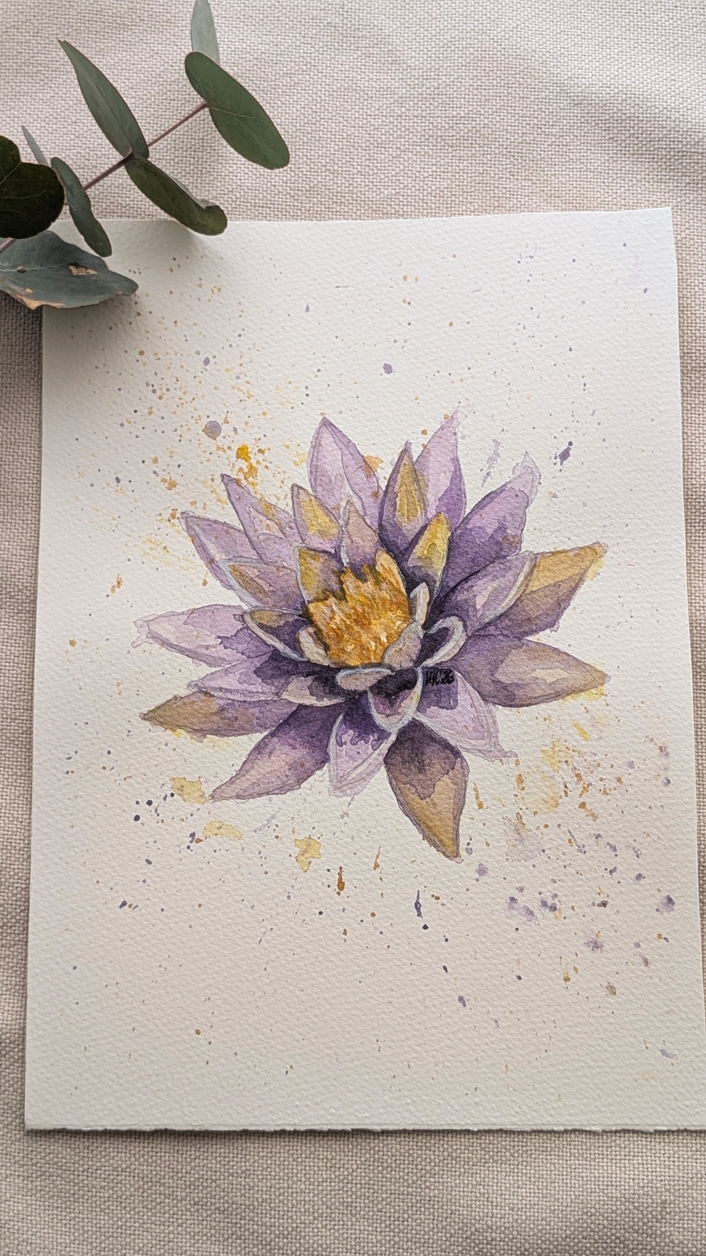 Original Waterlily Watercolour Painting | A4 Botanical Floral Artwork