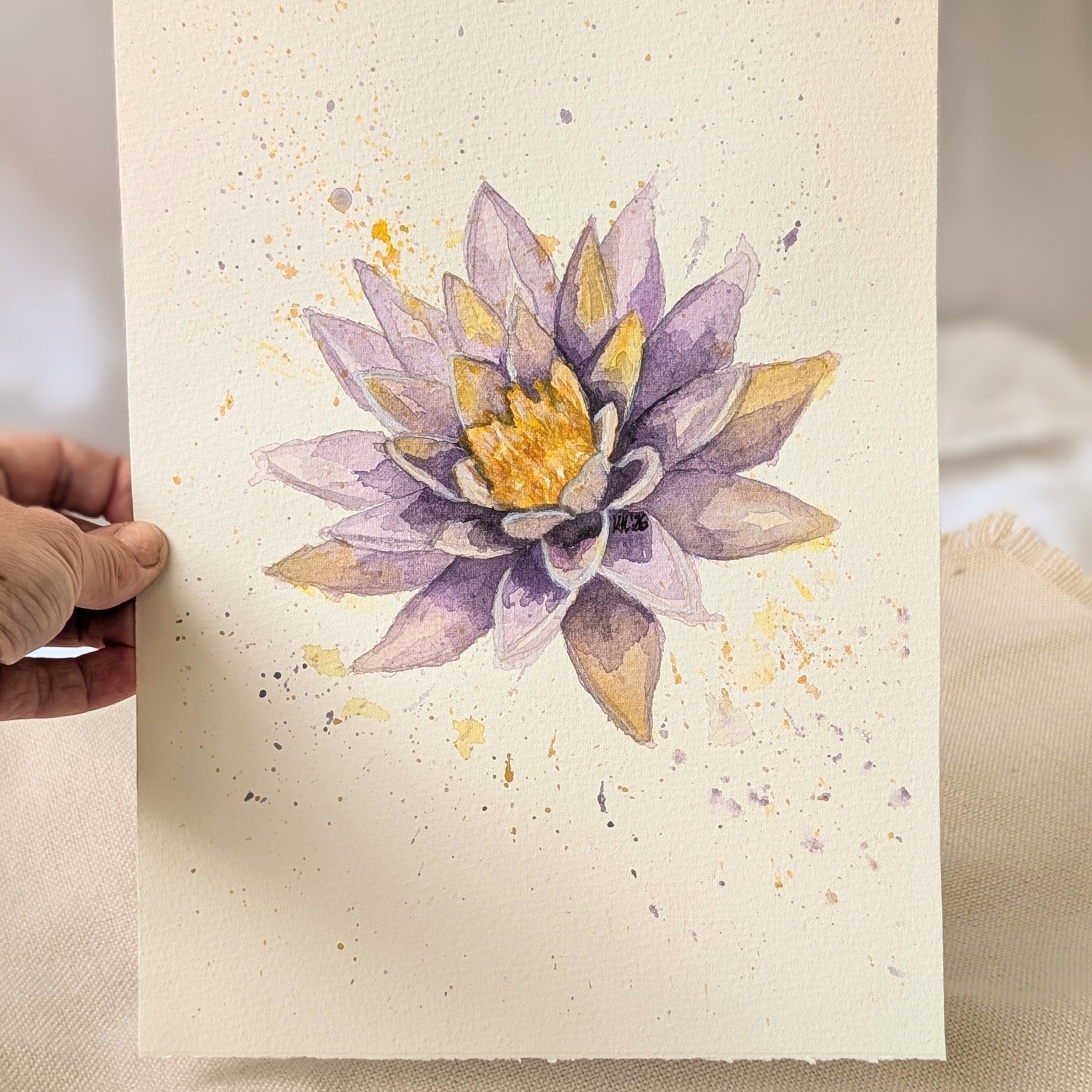 Original Waterlily Watercolour Painting | A4 Botanical Floral Artwork
