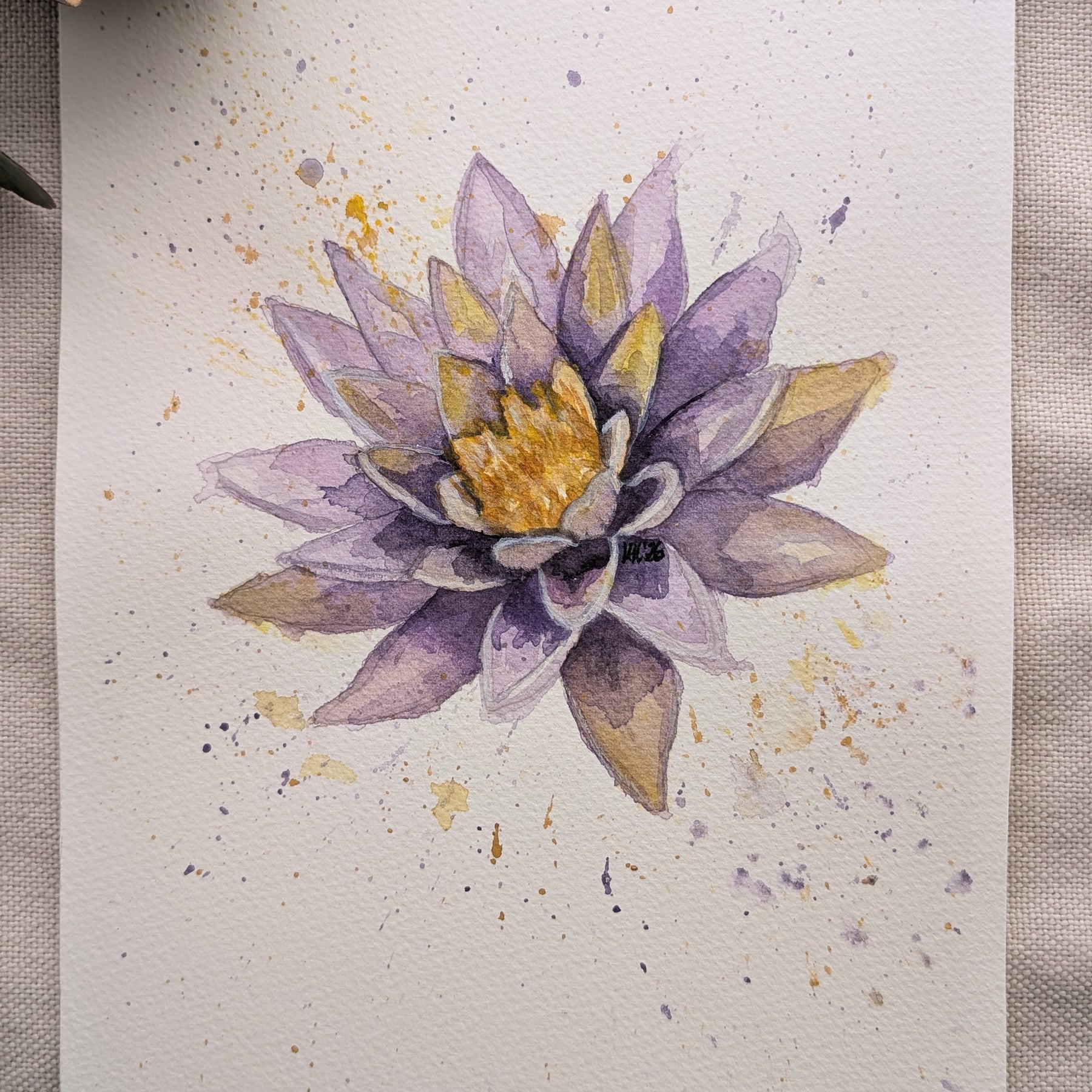 Original Waterlily Watercolour Painting | A4 Botanical Floral Artwork