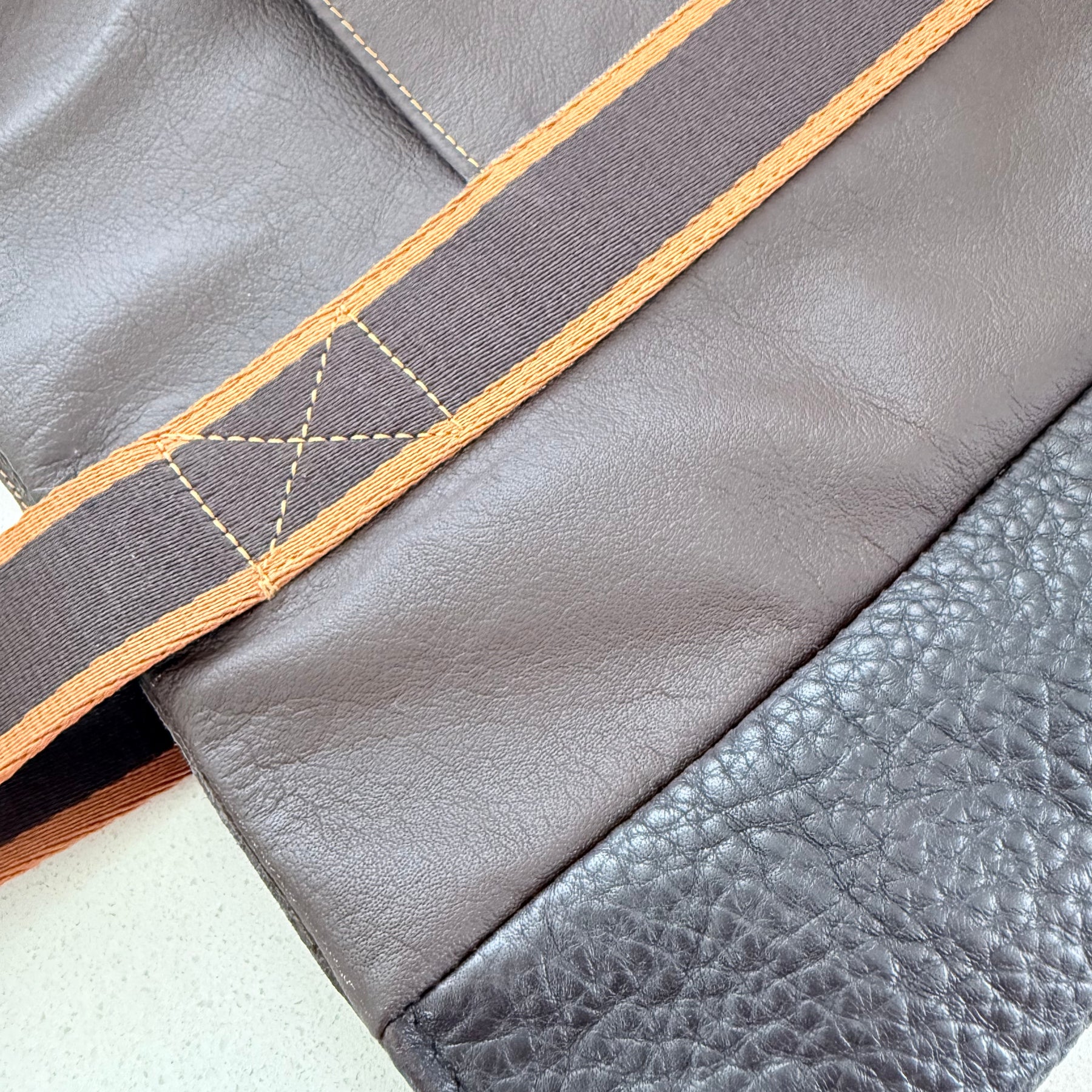 Brown Genuine Leather Tote Bag