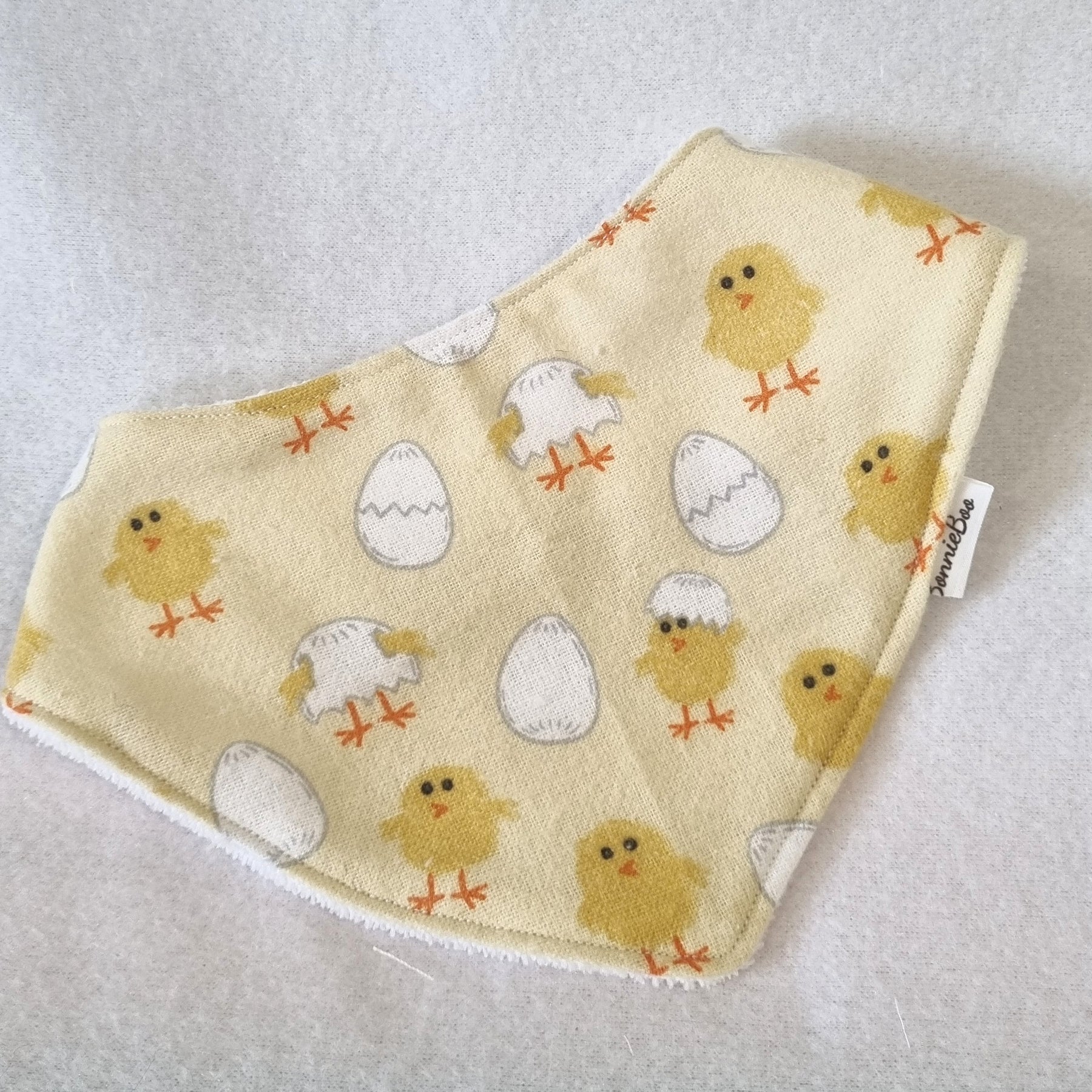 Handmade - Yellow Chicken Themed - 3 options available - Taggy, Bib and Teething Ring - BB04