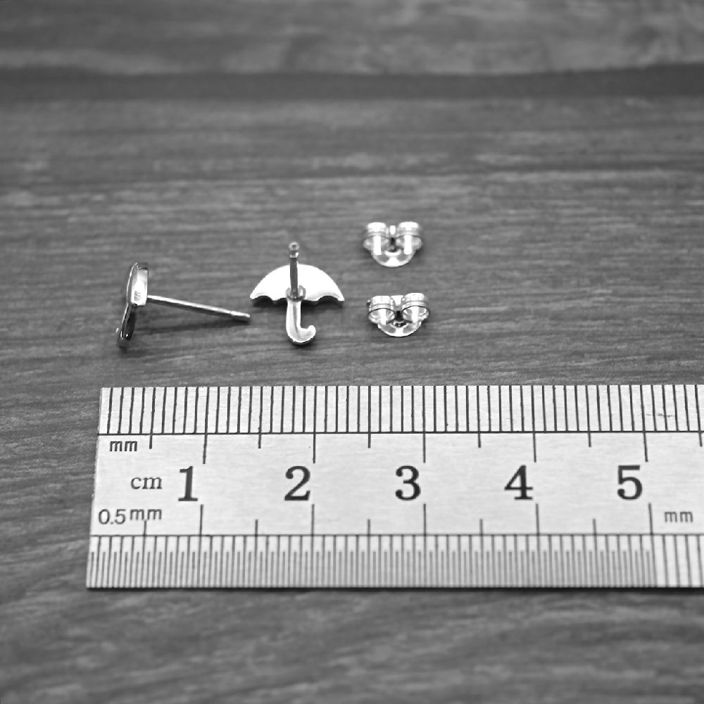 umbrella studs sterling silver ruler cms lrg