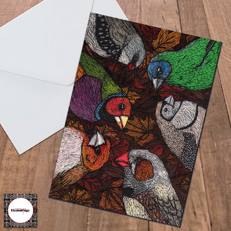 Australian Finches - Greeting Card + Envelope