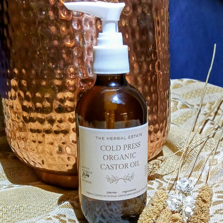 Organic Castor Oil Glass Bottle Cold Pressed