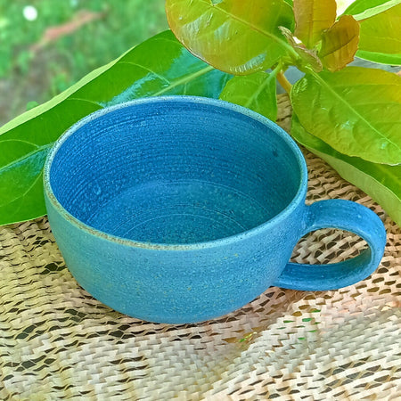 Large blue Cappachino or Tea cup. (Cup A)