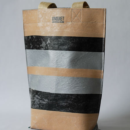 Mini Tote Bag | 100% Handcrafted from Recycled soft plastic - striped pattern